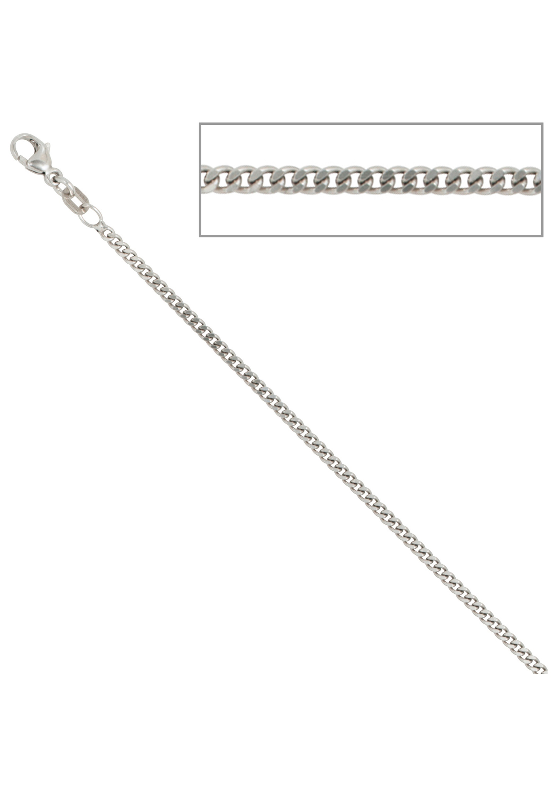 JOBO Silberkette, Panzerkette 925 Silber 50 cm 2 mm