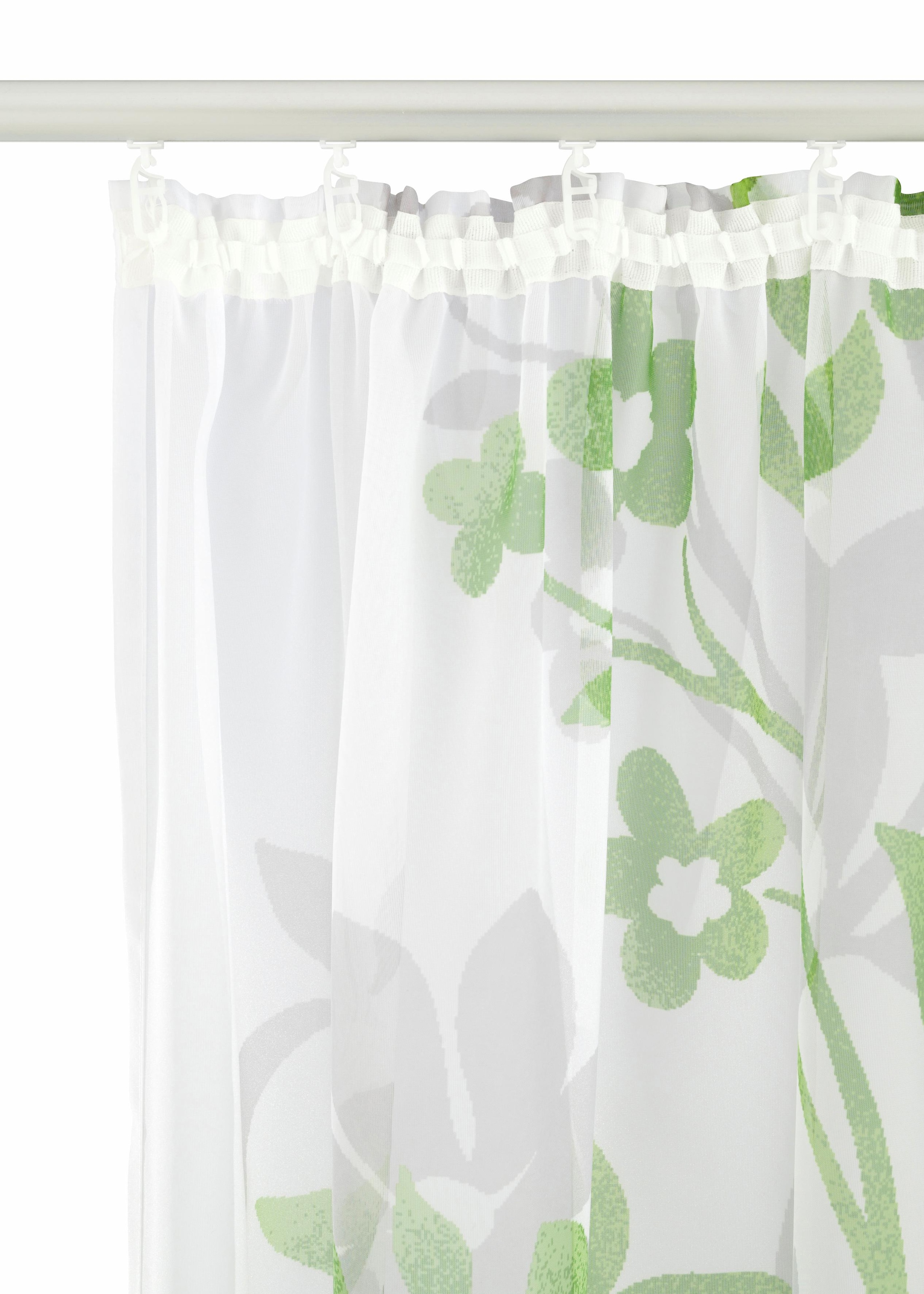 Home affaire Gardine »Ina«, (2 St.), transparent, 2-er Set, einseitig bedruckt, Voile