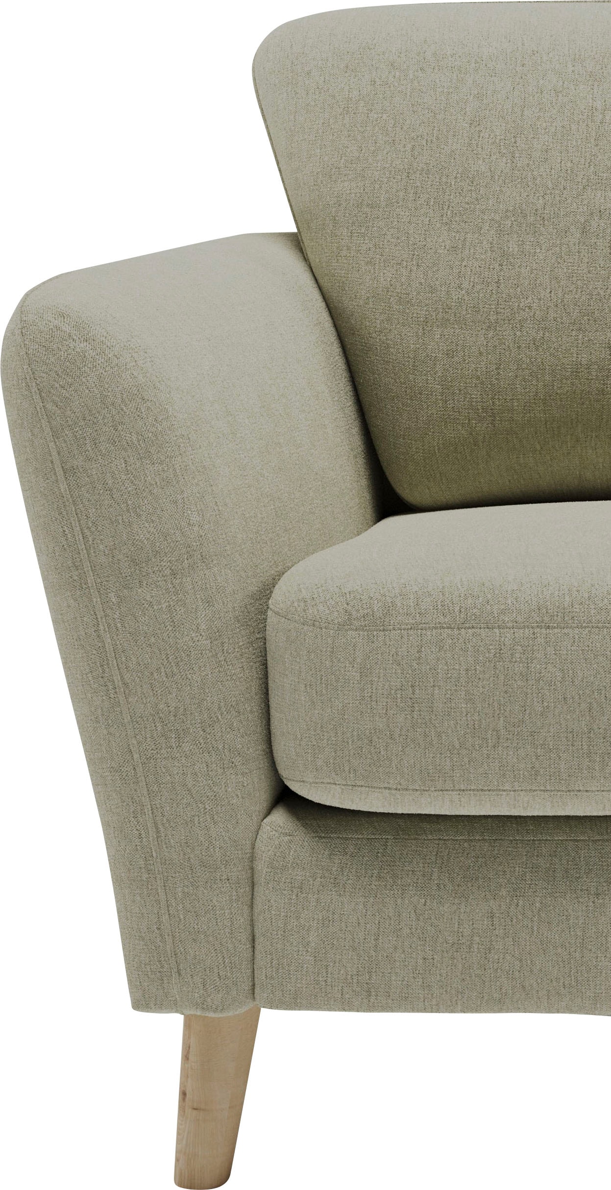 Home affaire 3-Sitzer »MARSEILLE Sofa 206 cm«, mit Massivholzbeinen aus Eiche, verschiedene Bezüge und Farbvarianten