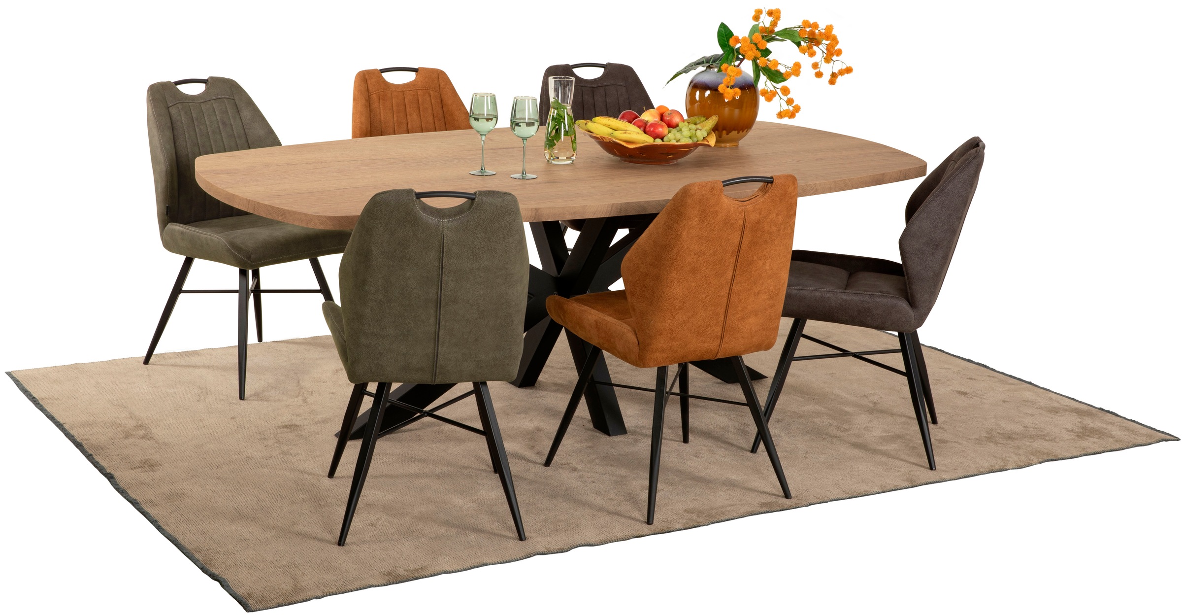 OMG Design Esszimmerstuhl »Torro«, (Set), 2 St., Stoff, bequemer Polsterstuhl, pflegeleichter Bezug