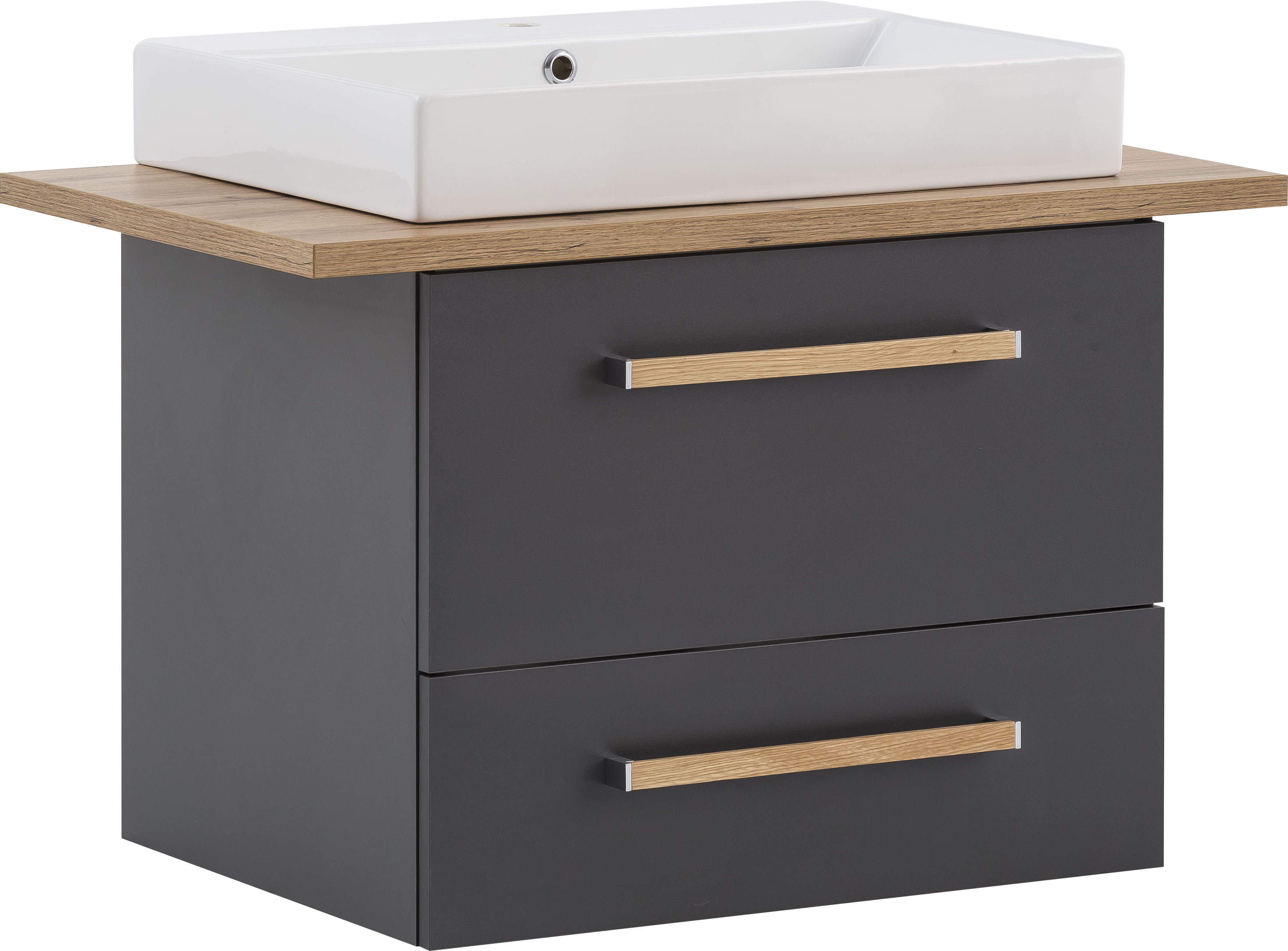 Schildmeyer Waschtisch "Duo, Waschtisch, melaminharzbeschichtet, Made in Germany, B: 80 cm" Solide Verarbeitung - Dieses Produkt ist in Deutschland gefertigt