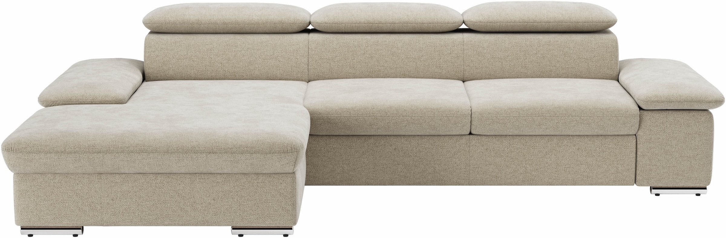 sit&more Ecksofa "Valantine L-Form, B: 286 cm" mit Arm- & Kopfteilverstellung, optional mit Schlaffunktion