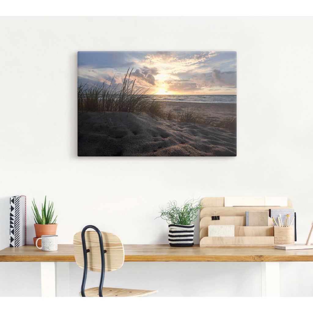 Artland Wandbild »Sonnenuntergang an der Ostsee«, Strand, (1 St.)