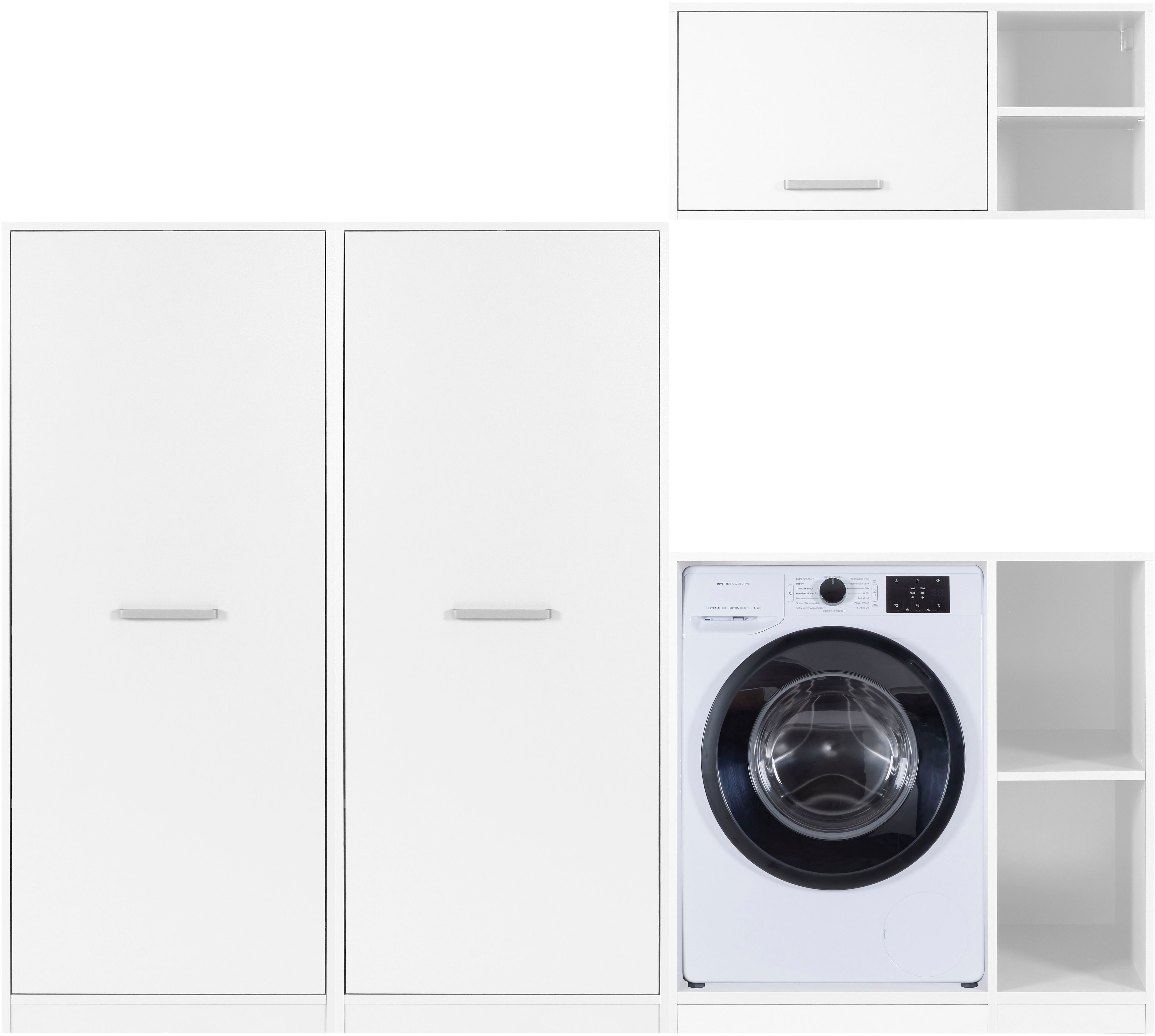 Inter Link Mehrzweckschrank-Set "Norela, Modulares Waschmaschinen-Set mit Hochschrank & Stauraum" 4 Stk. tlg.