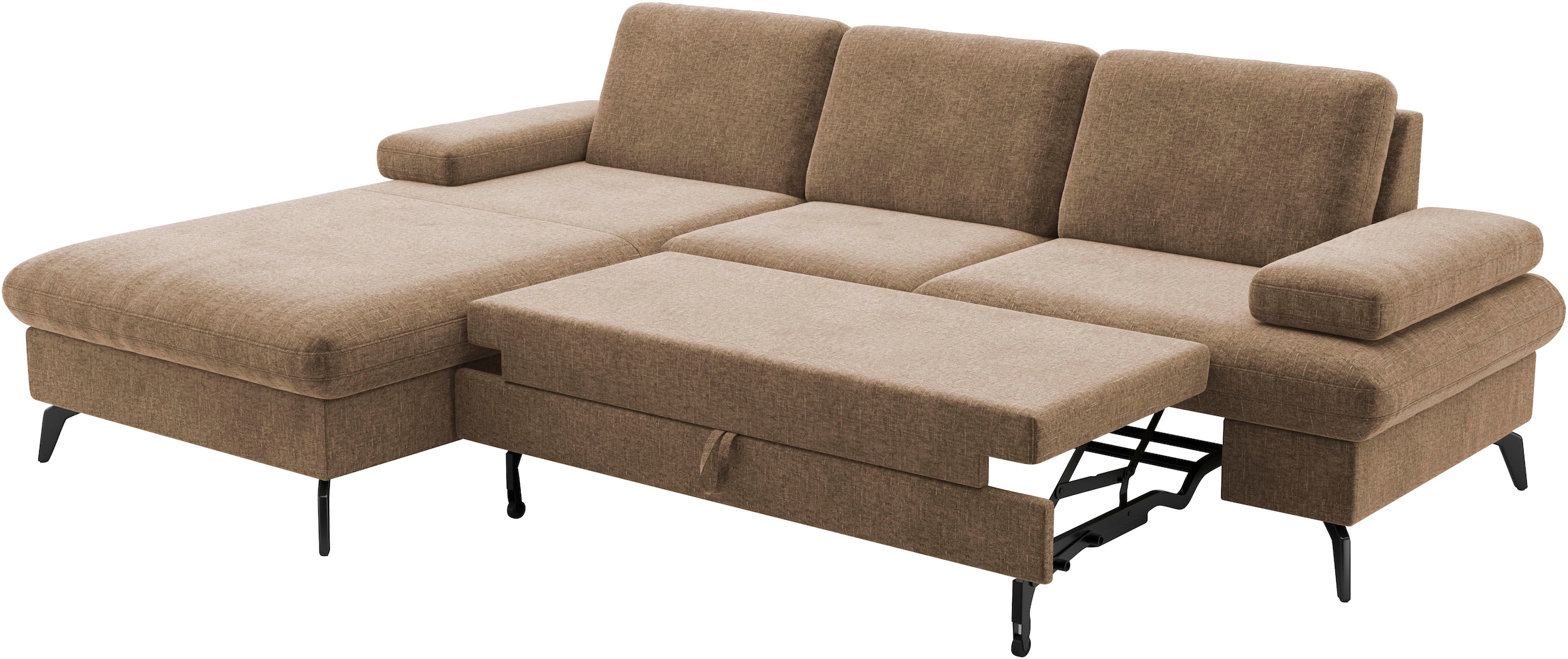 sit&more Ecksofa »Morris Jubi L-Form«, inkl. Armteilfunktion und 1 Zierkissen, wahlweise mit Bettfunktion