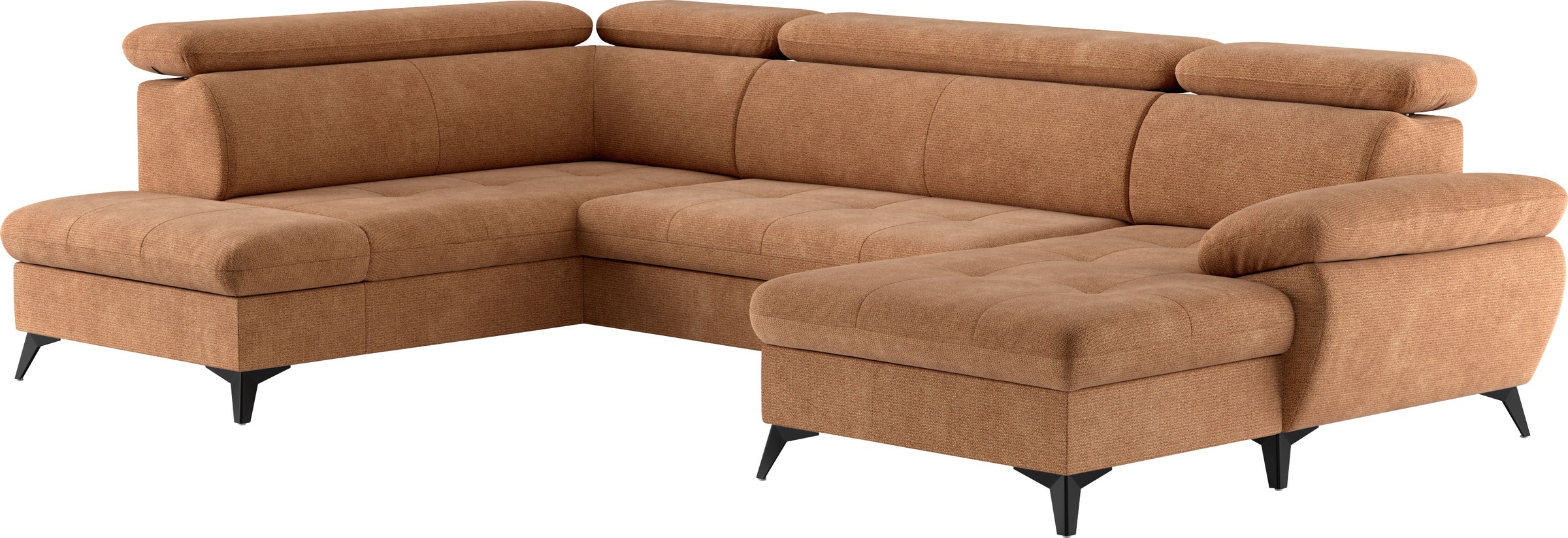 COTTA Wohnlandschaft »Hudson U-Form«, mit Kopfteilverstellung, wahlweise mit Bettfunktion & Bettkasten