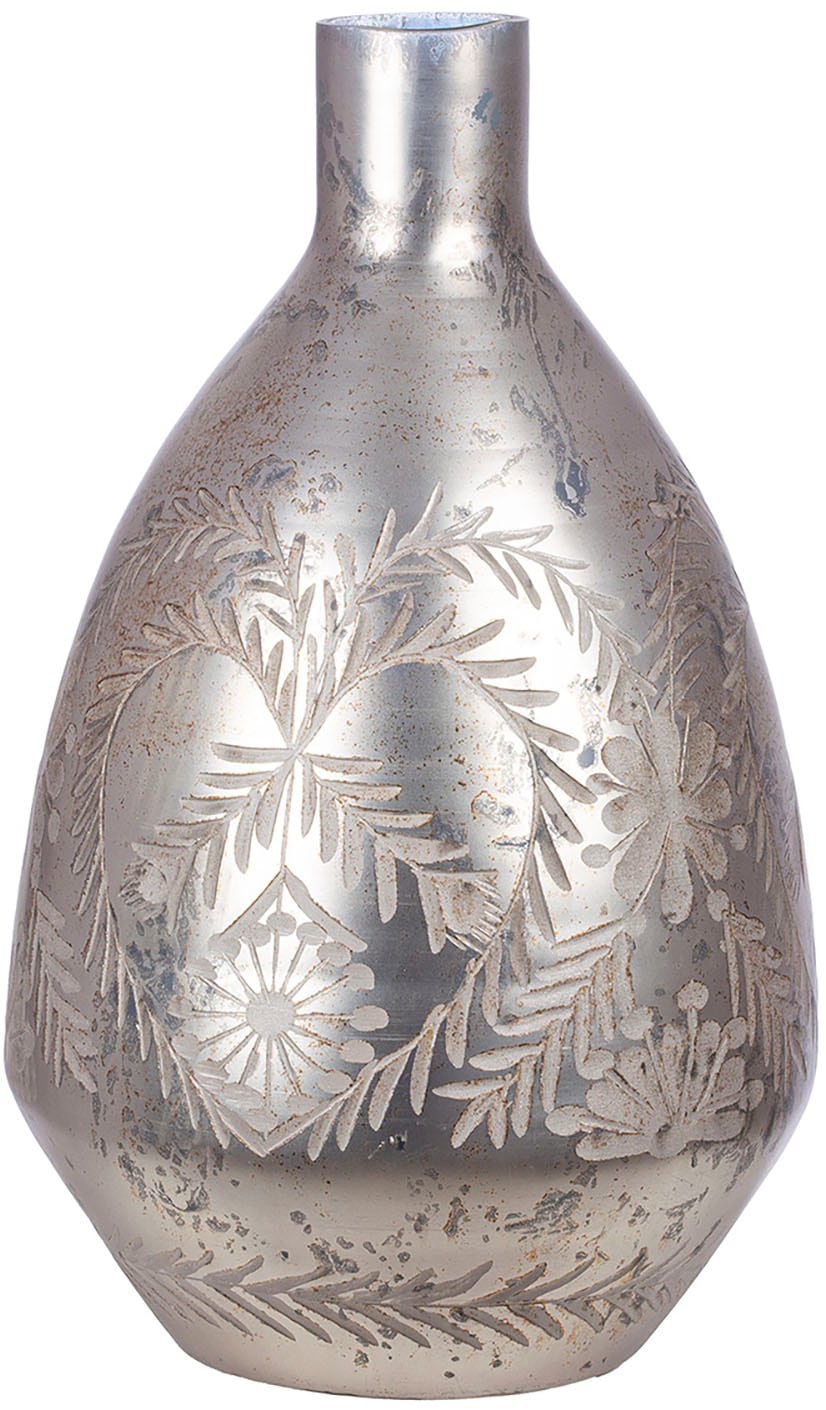 GILDE Bodenvase »Vase Peso, grau H.43 cm«, (1 St.)