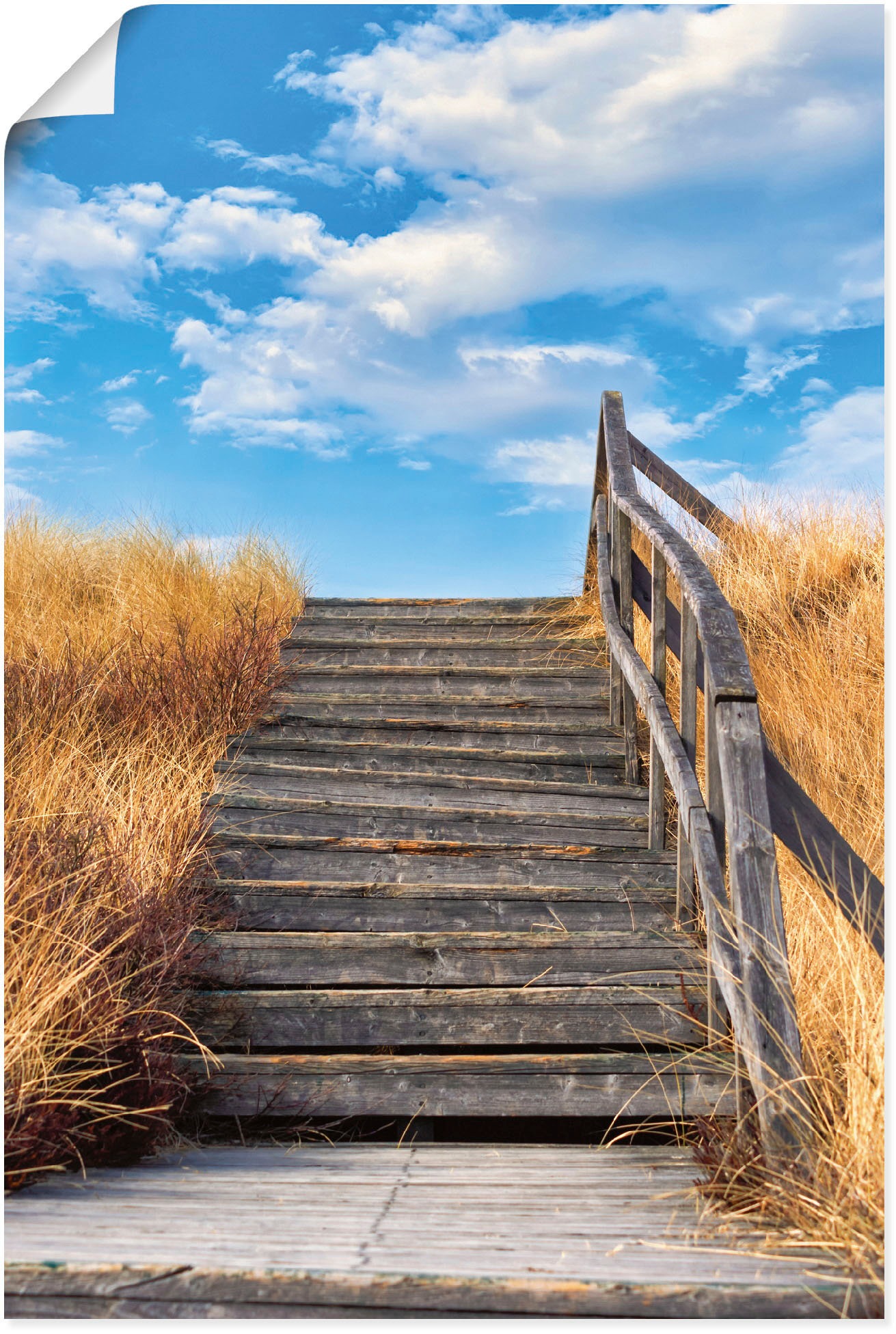 Artland Wandbild »Treppe Bohlenweg Insel Amrum«, Küstenbilder, (1 St.), als  Alubild, Leinwandbild, Wandaufkleber oder Poster in versch. Größen kaufen |  BAUR