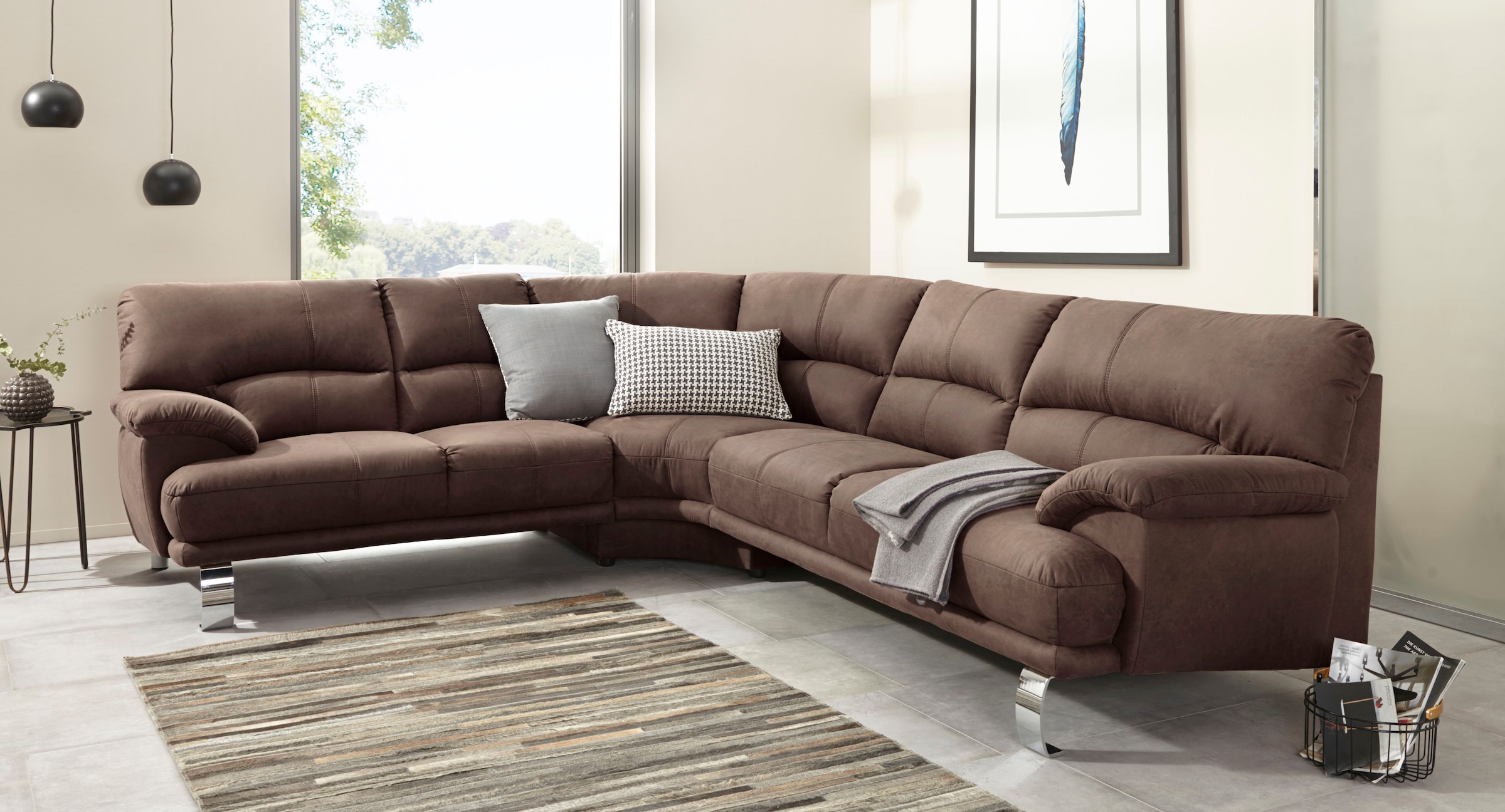 TRENDMANUFAKTUR Ecksofa "Cecilia II, in italienischen Design, bequem, hoher günstig online kaufen