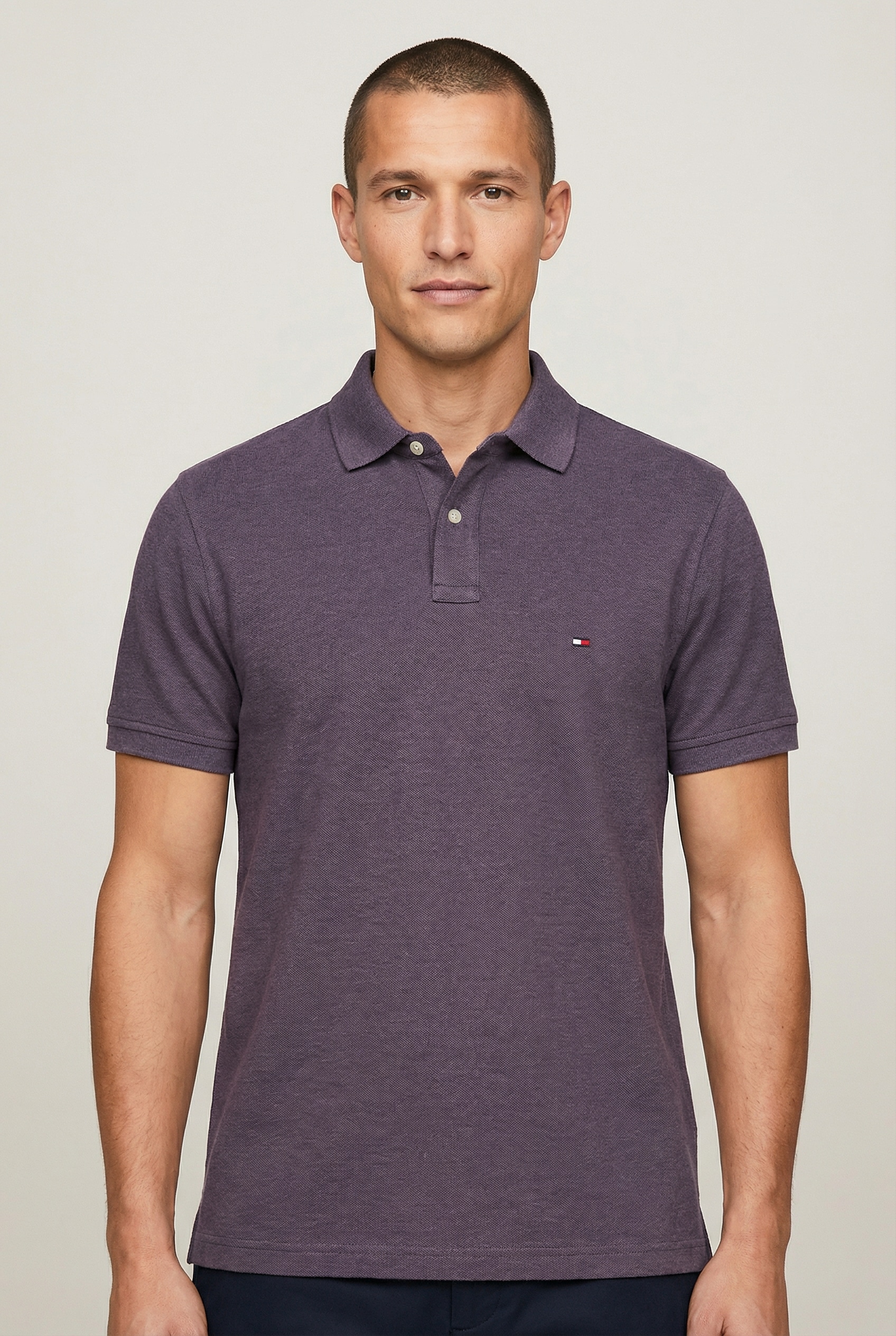 Tommy Hilfiger Poloshirt "1985 SLIM POLO" Markenstickerei, aus Baumwoll-Piqué