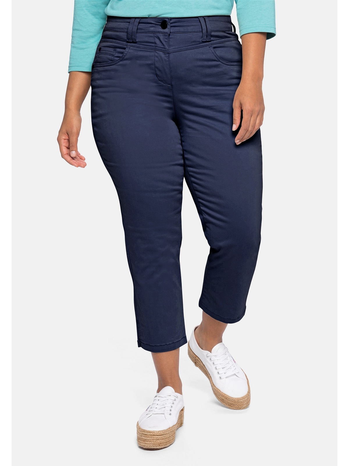Produktbild von Bequeme Hose Damen Große Größe Lange Hose, Elastischer Bund, Für Den