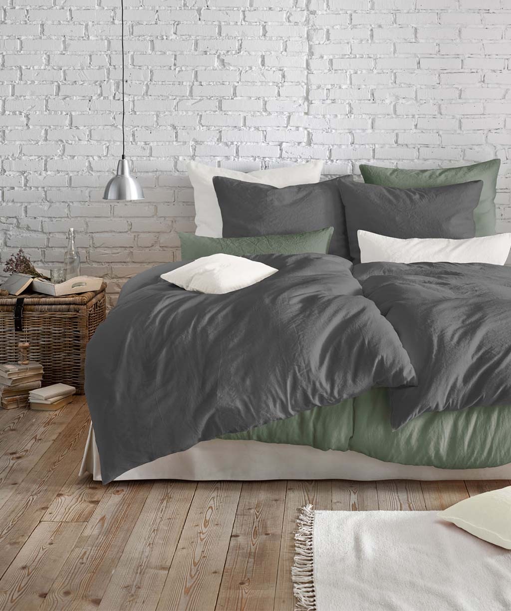 fleuresse Bettwäsche "Provence in Gr. 135x200, 155x220 oder 200x200 cm" 2 Stk. Halbleinen, 50% Baumwolle, 50% Leinen, Gr. 135x200, 155x220, 200x200cm