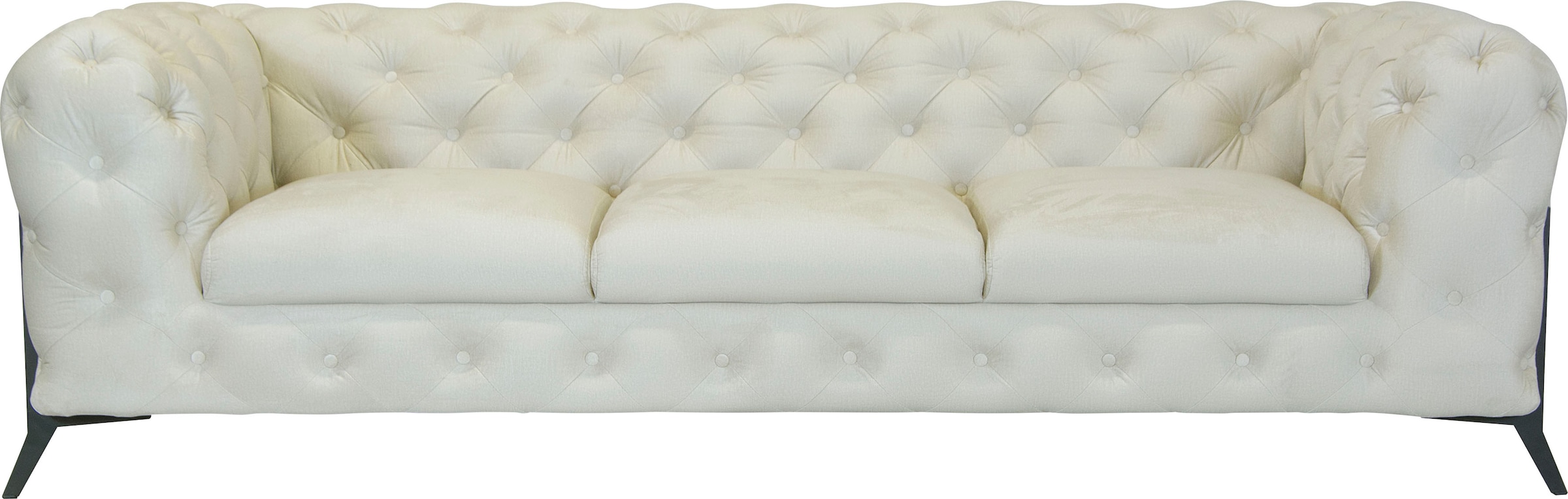 Leonique Chesterfield-Sofa "Amaury", aufwändige Knopfheftung, moderne Chesterfield Optik, Fußfarbe wählbar