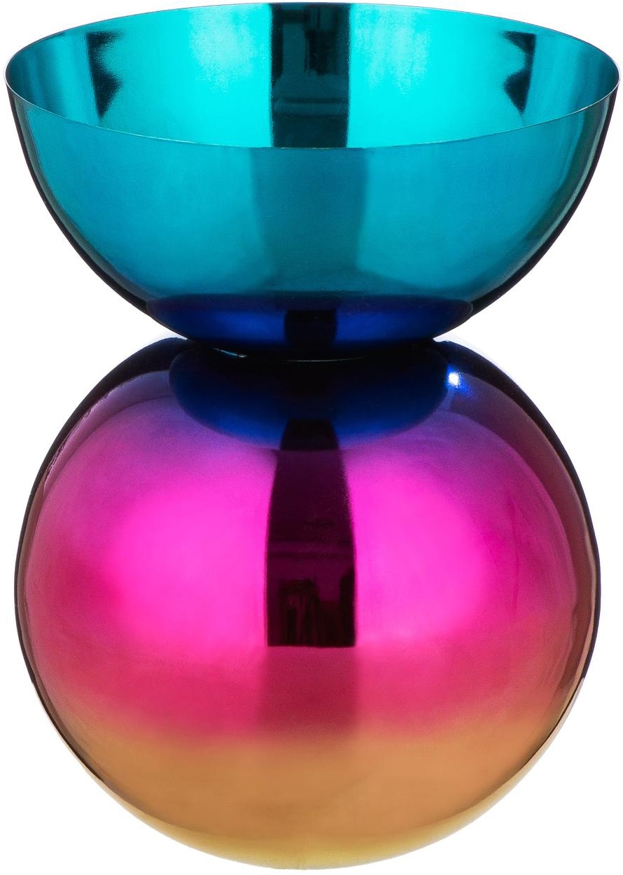 GILDE Tischvase "Vase, rund, "Rainbow", Eisen, mehrfarbig" Vase Rainbow Dekovase modern Trend Hingucker Geschenkidee