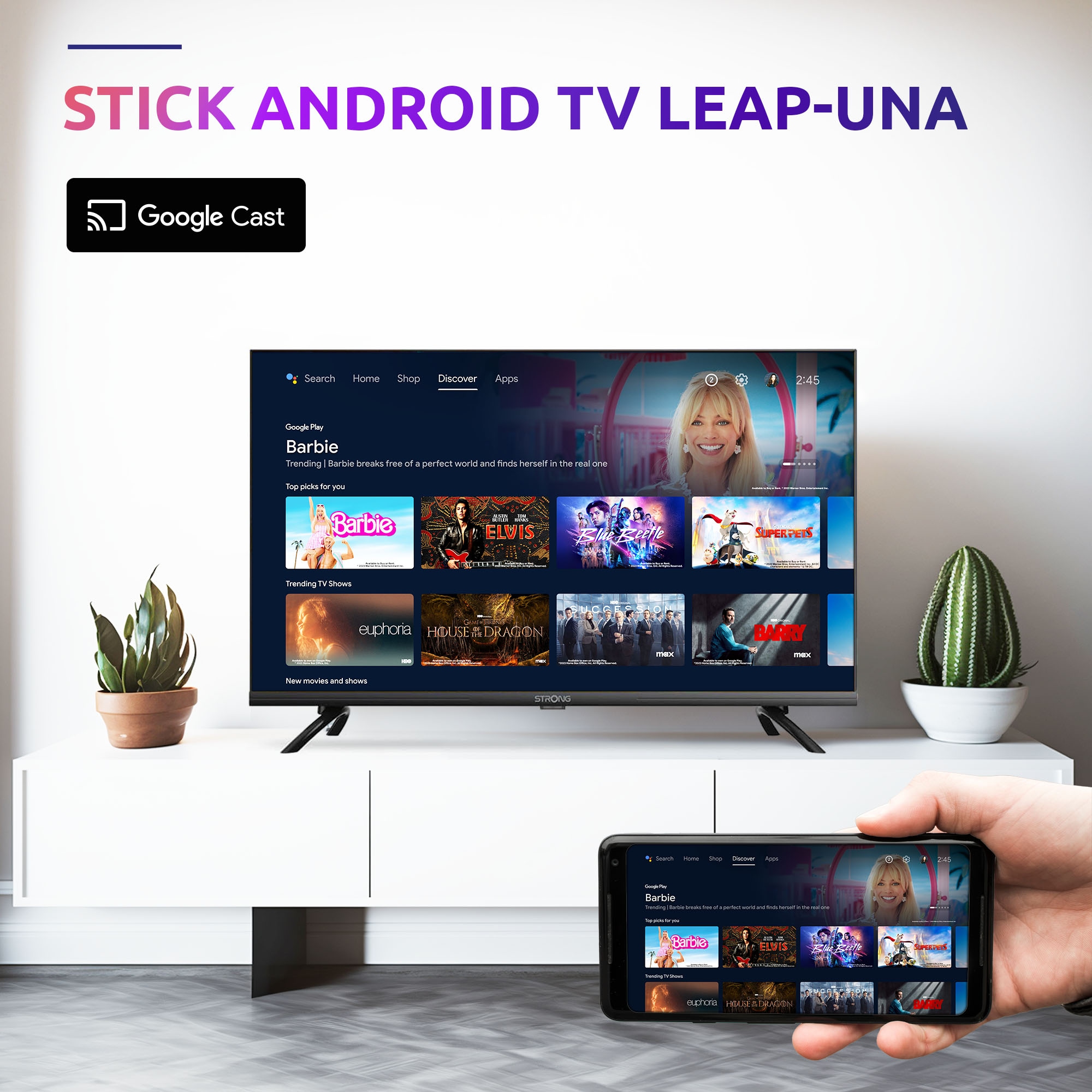 Strong Streaming-Stick »LEAP-UNA«, Video-Streaming: Netflix, Youtube, Amazon Prime Video, Disney+