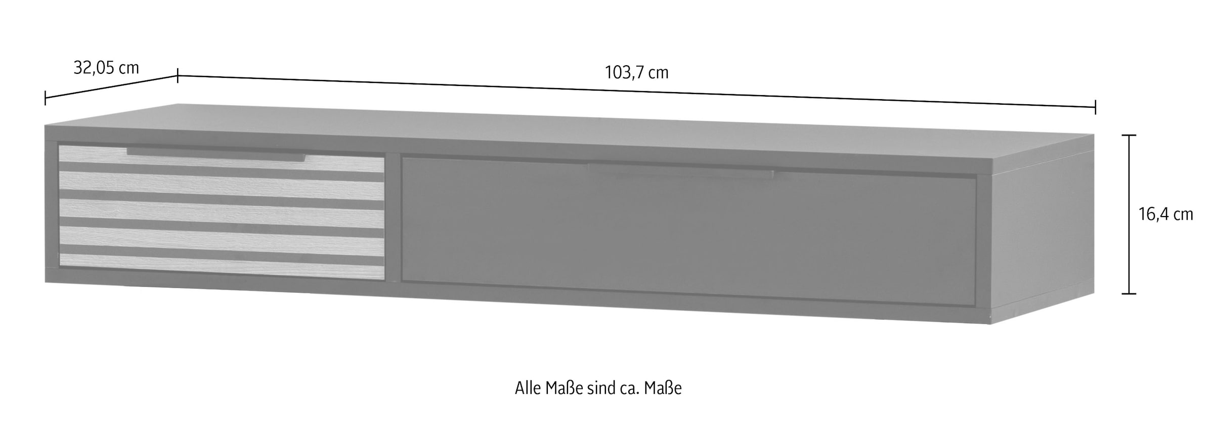 Schildmeyer Konsolentisch »Hank, Breite 103 cm« 1 Stk. tlg. Schubladenfront mit Akustikprint