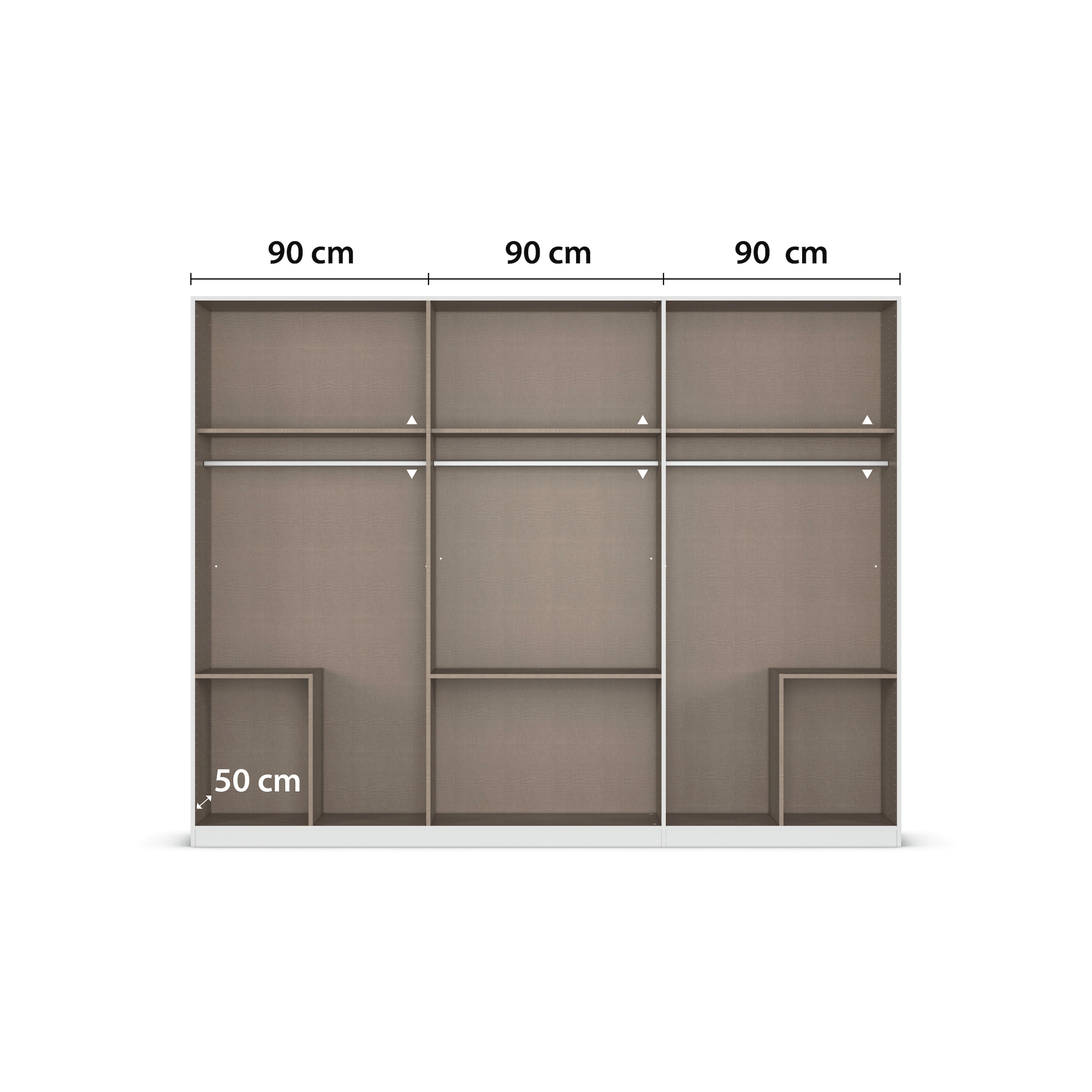 OTTO home Kleiderschrank »Mehrzweckschrank Schrank Schlafzimmer Garderobe Mietswohnung XEELINA« Mehr Flexibilität durch variable Schubladenanordnung MADE IN GERMANY