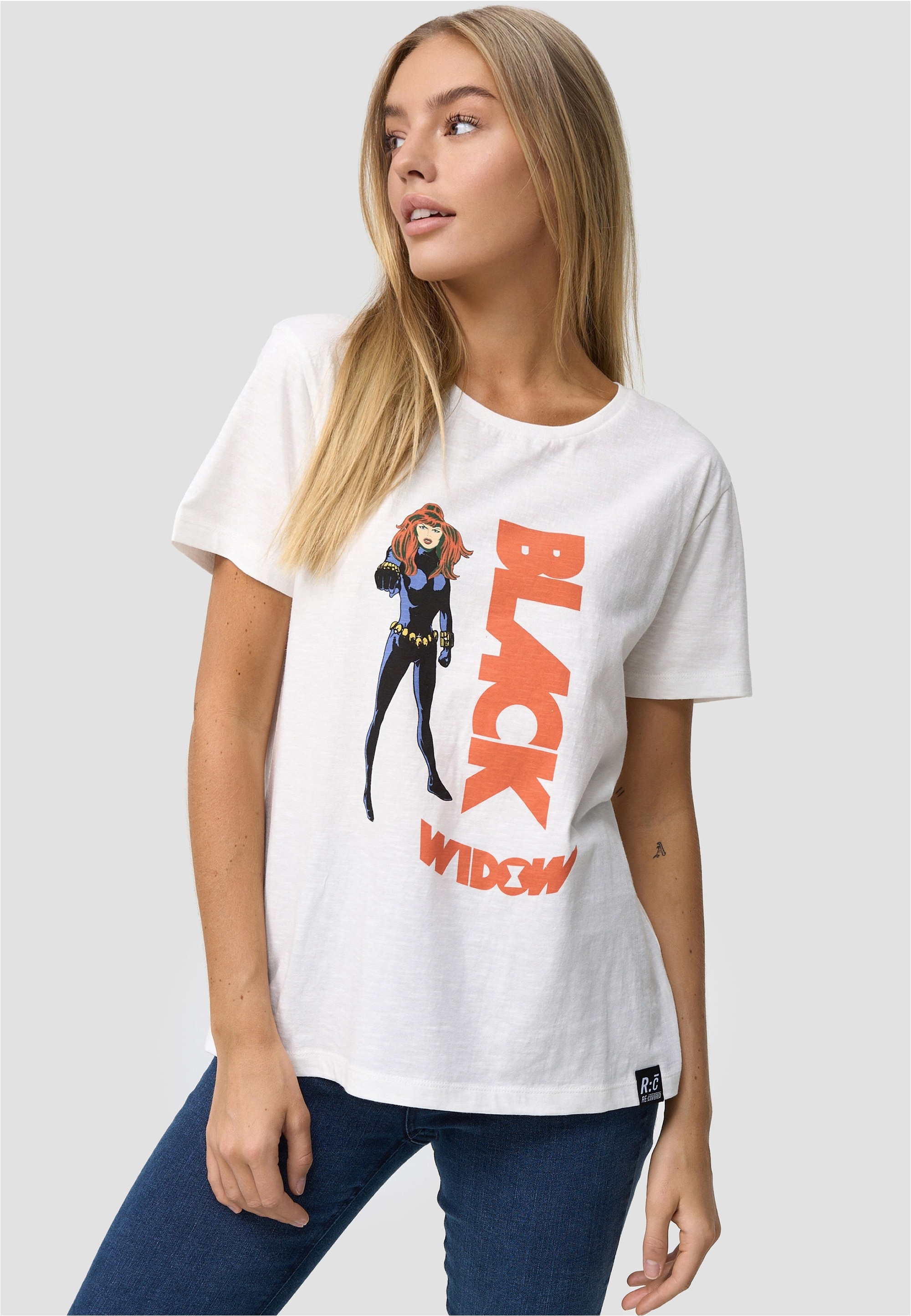 Recovered T-Shirt "Black Widow Graphic Print", im zeitlosen Design günstig online kaufen