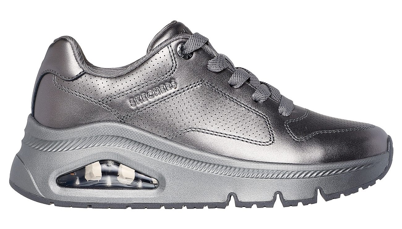 Skechers Sneaker »UNO ICON - LUSTROUS AIR«, Keilsneaker, Plateausneaker, Schnürschuh im Metallic Look