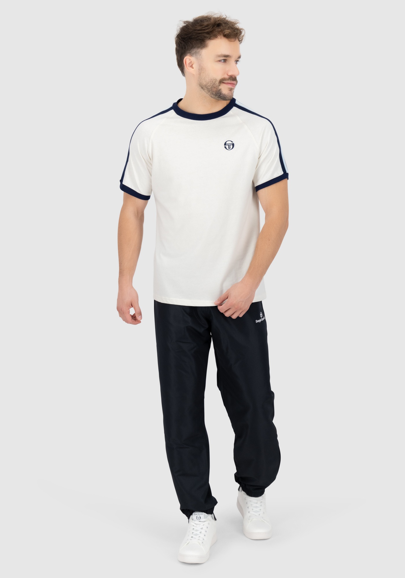 Sergio Tacchini T-Shirt »HADOW RINGER T SHIRT Herren«, T-Shirt Herren, leichtes Kurzarmshirt, Sporttrikot, Outdoor, Sale