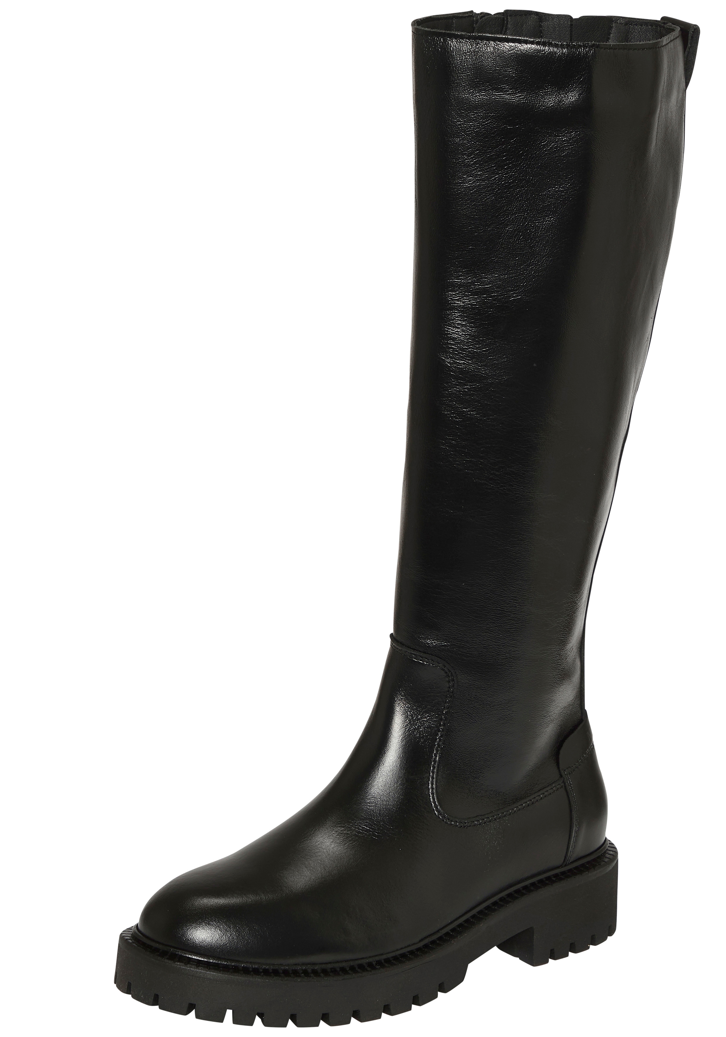 Marc OPolo Stiefel "Model Phia 16" Blockabsatz, Langschaftstiefel mit praktischem Reißverschluss