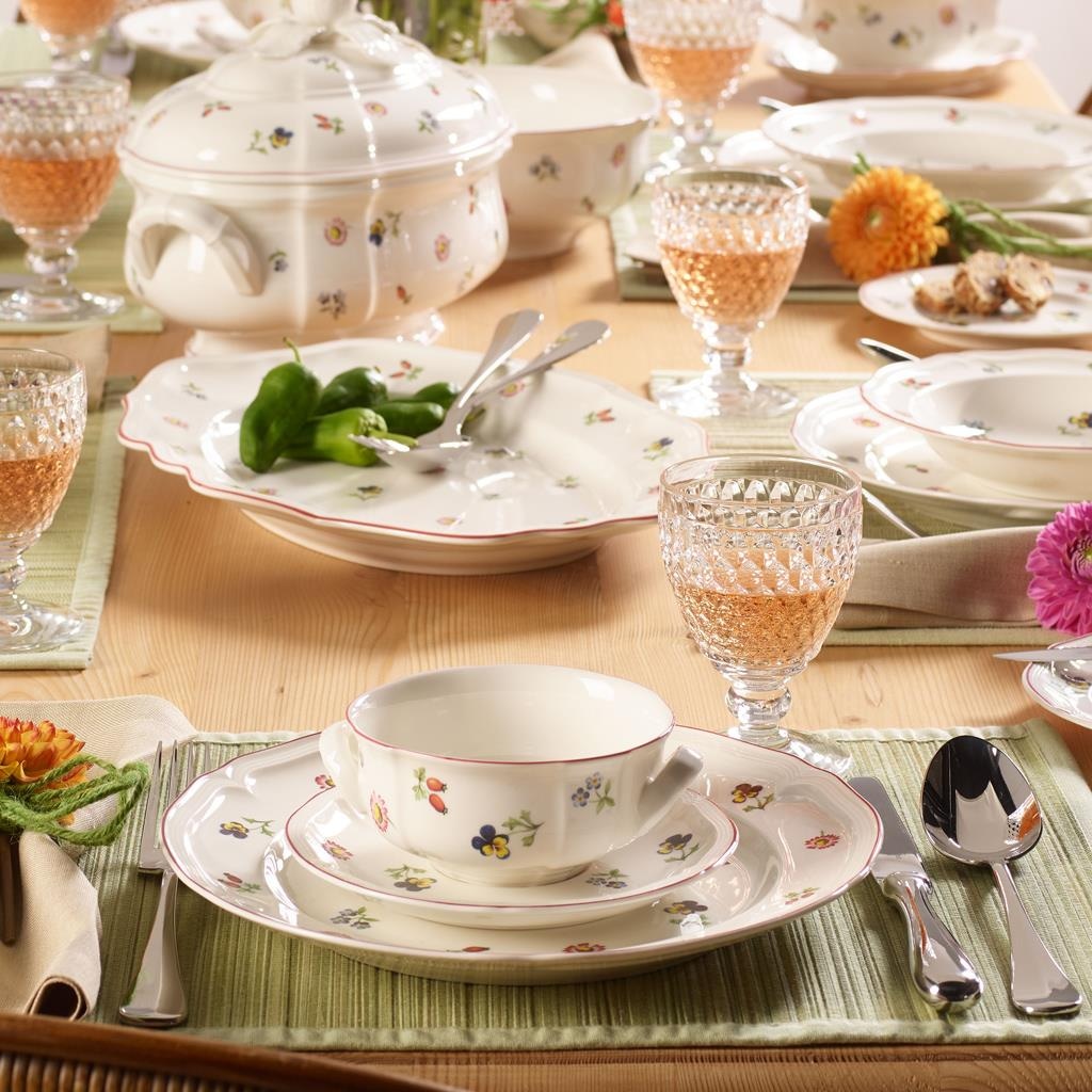 Villeroy & Boch Schale »Salatschalen Petite Fleur ø 20,5 cm 6er Set weiß« 6 Spülmaschinengeeignet, Mikrowellengeeignet