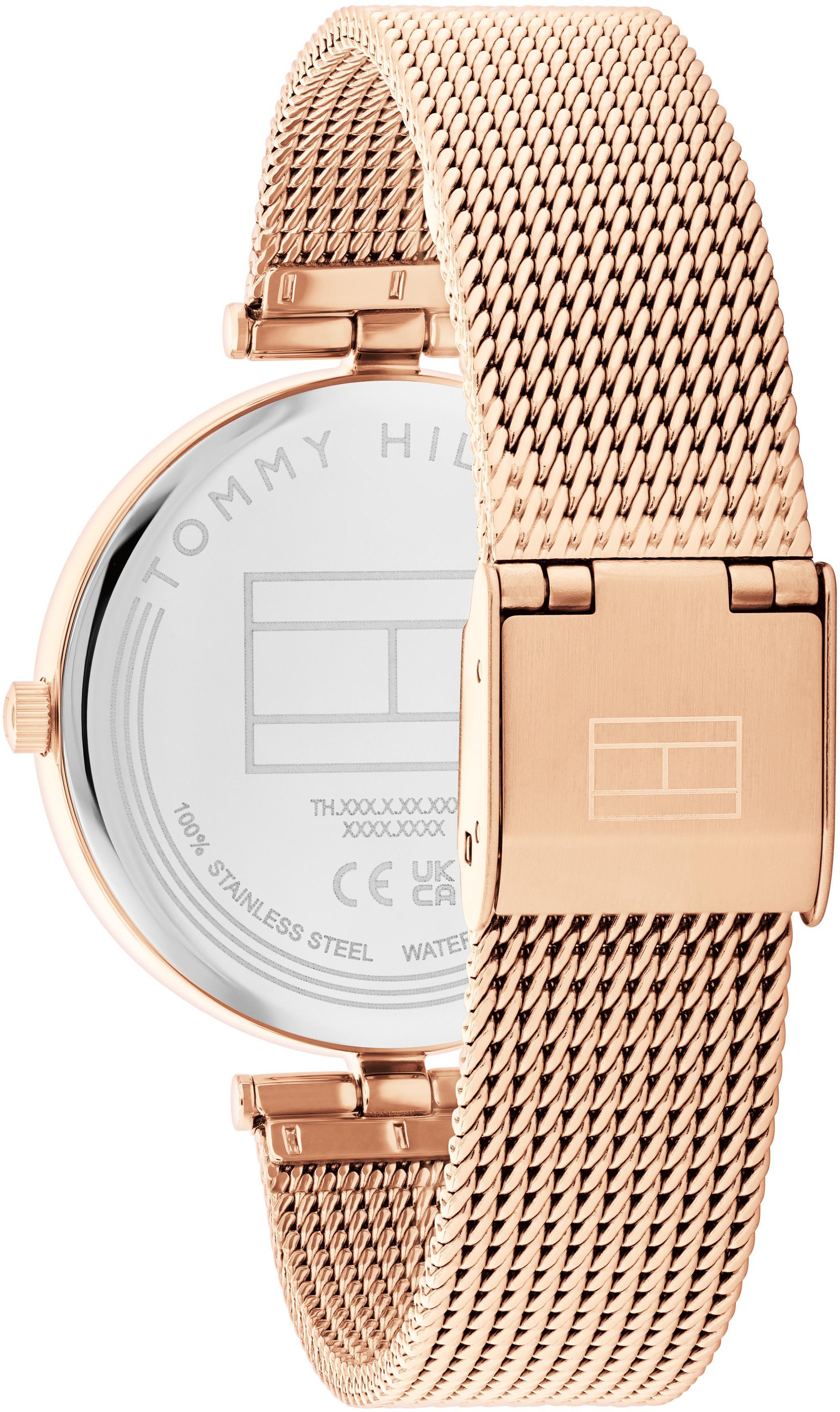 Tommy Hilfiger Quarzuhr »ELLA«, Armbanduhr, Damenuhr, Glaskristalle, analog, Edelstahlarmband