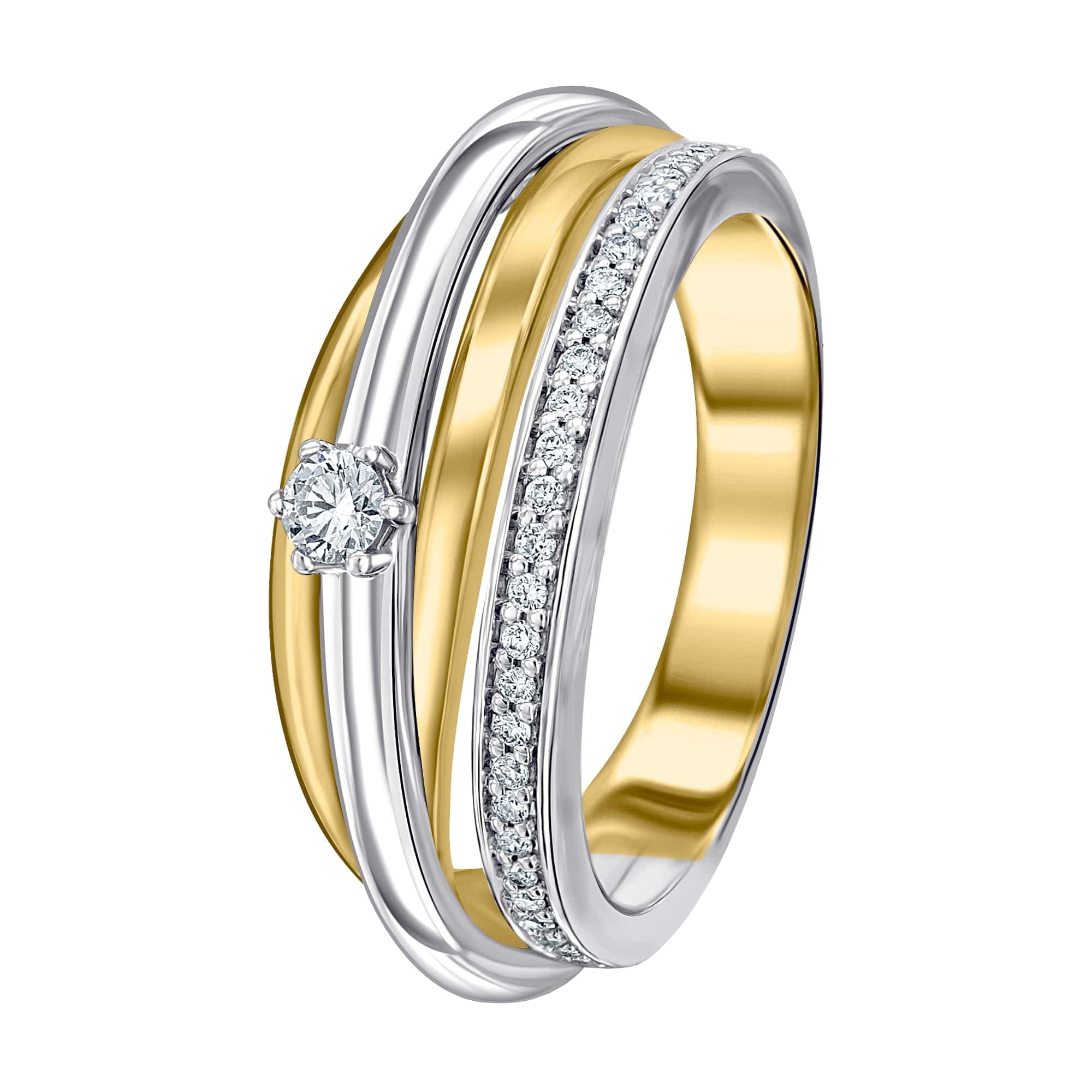 ONE ELEMENT Diamantring »0,18 ct Diamant Brillant Ring aus 585 Gelbgold«,  Damen Gold Schmuck online kaufen | BAUR