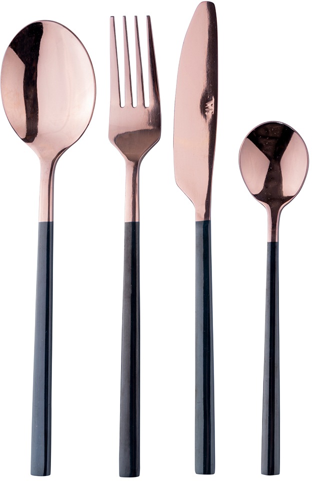 Villa d'Este Besteck-Set »Stylo Duo poliert«, (Set, 24 tlg.), Essbesteck-Set, poliert