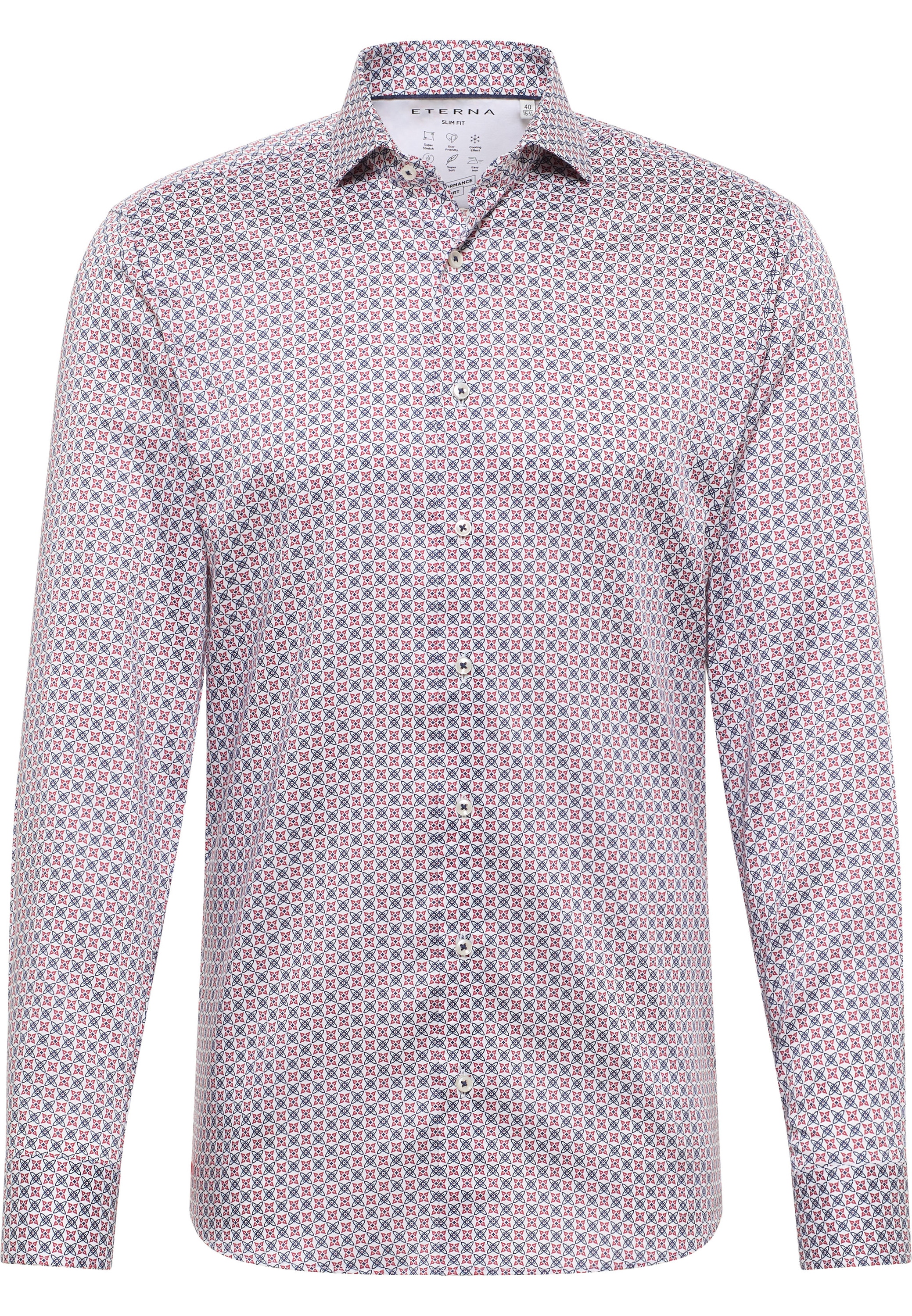 Eterna Langarmhemd »SLIM FIT«, EASY IRON (bügelleicht)