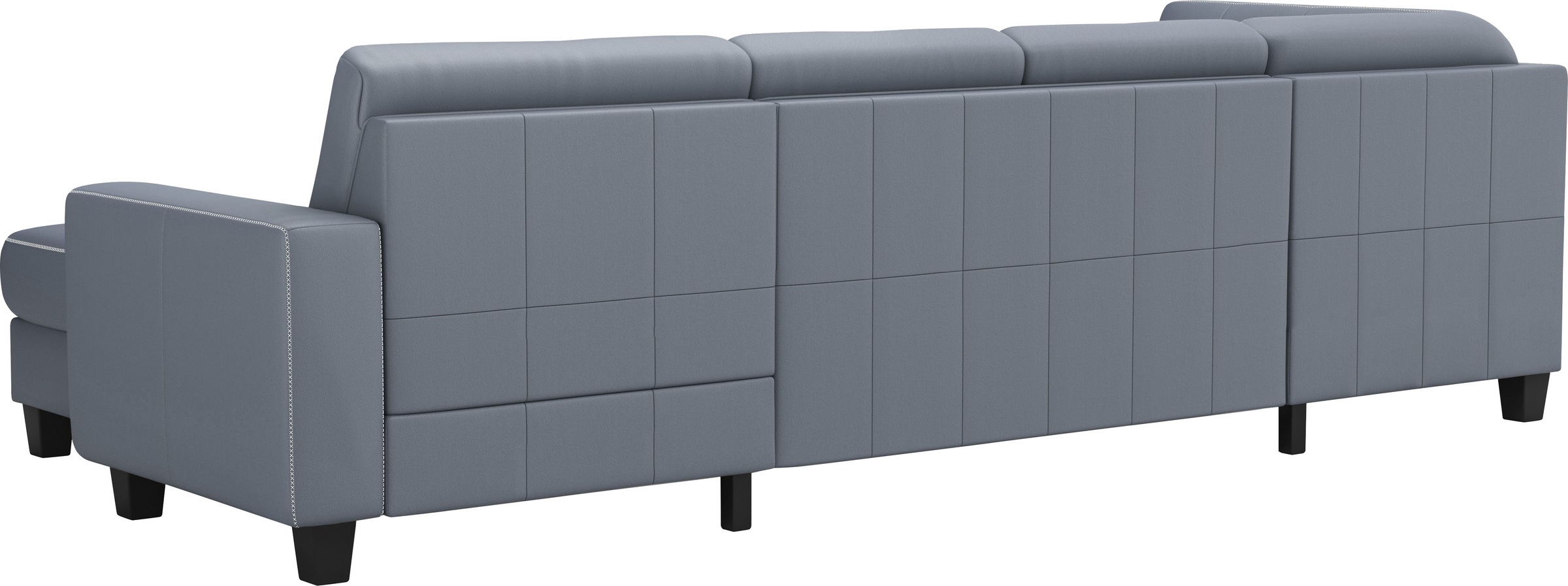 Wohnlandschaft HOME AFFAIRE "Varese", blau (graublau), B:304cm H:91cm T:170cm, Sofas, Wohnlandschaft, wahlweise mit Bettfunktion und Bettkasten 6