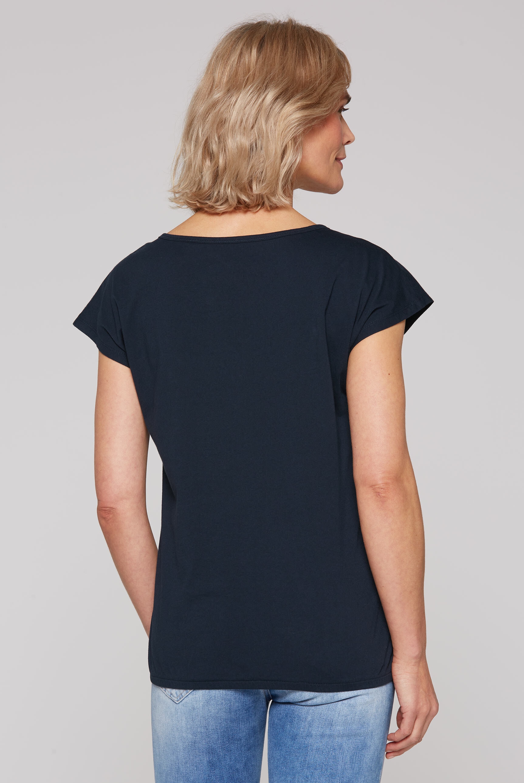 SOCCX Rundhalsshirt, mit Gummizug im Saum