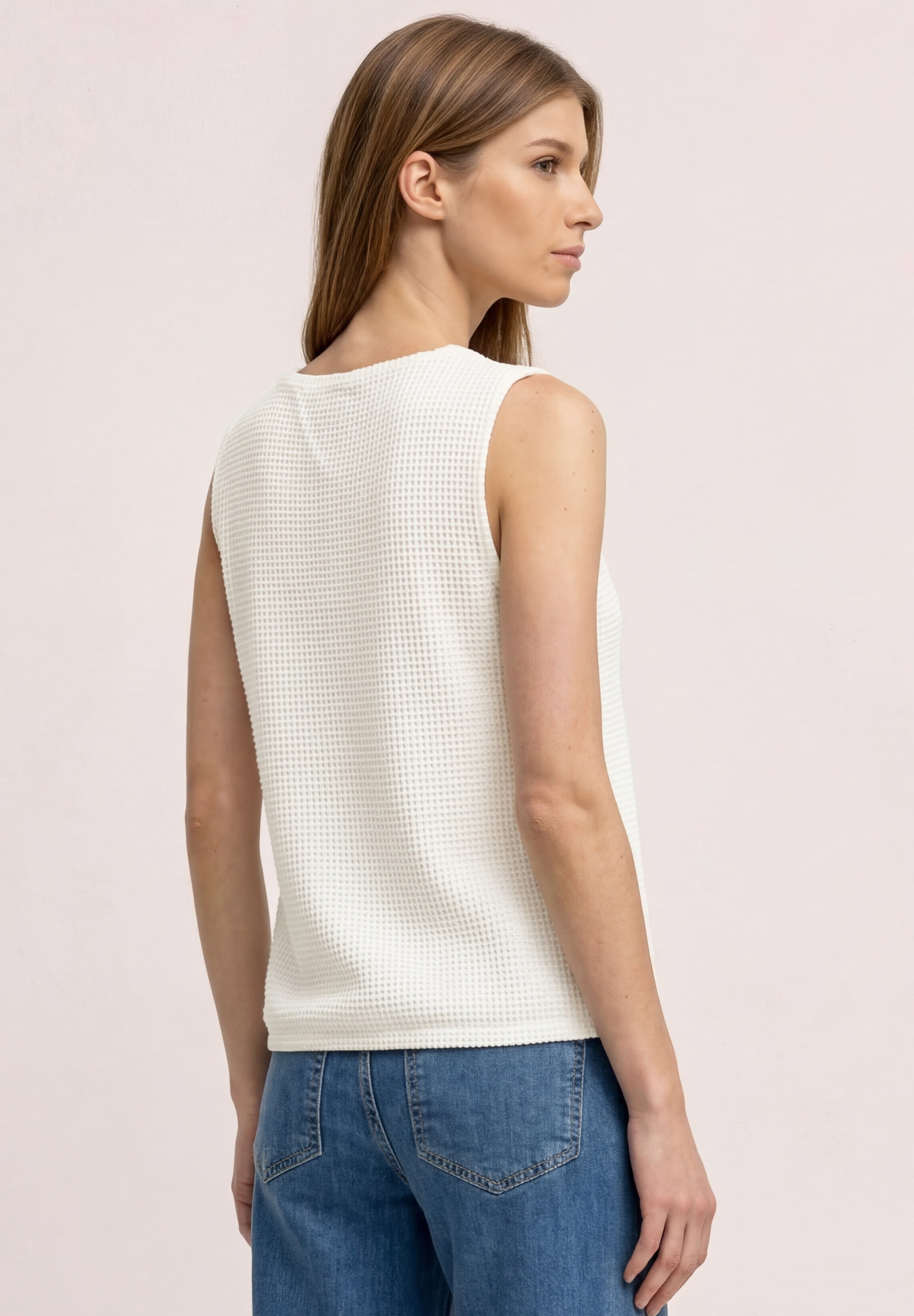 STREET ONE Mesh-Top mit U-Boot-Ausschnitt