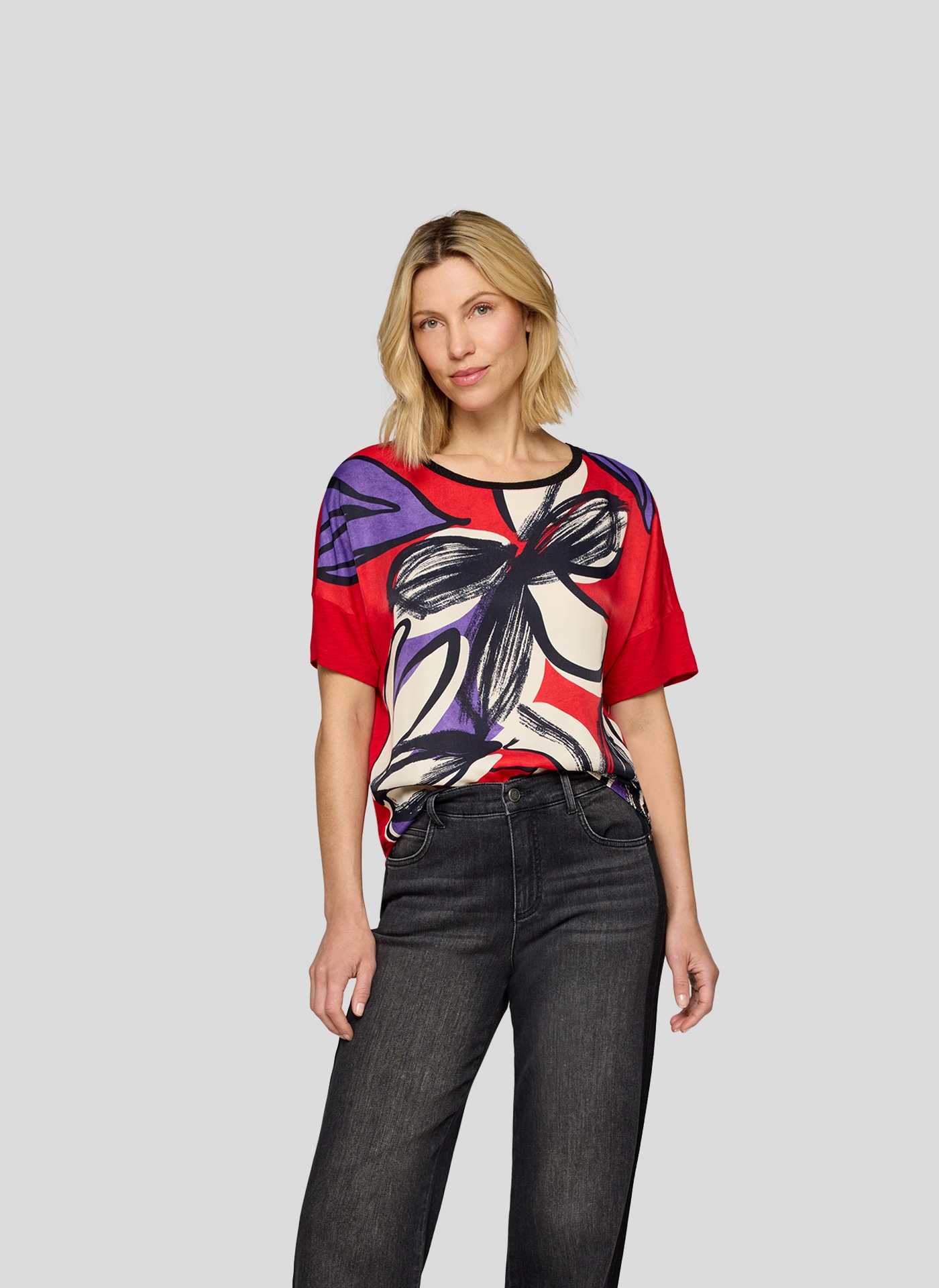 Rabe T-Shirt, mit Flower Print günstig online kaufen