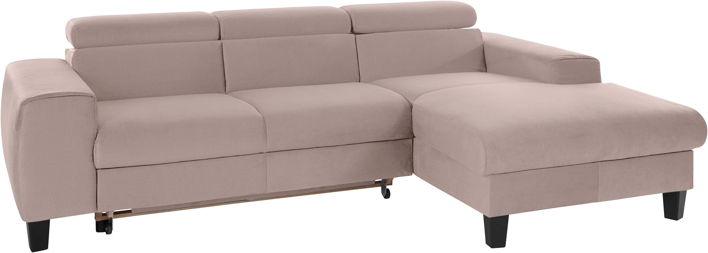 COTTA Ecksofa »Morven L-Form mit Kopfteilverstellung«, wahlweise mit Bettfunktion, Bettkasten & Wireless-Charger