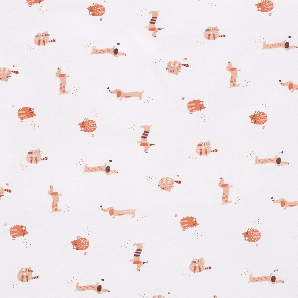 Träumeland Babybettwäsche »Jersey Cats & Dogs«, mit niedlichem Allover-Print