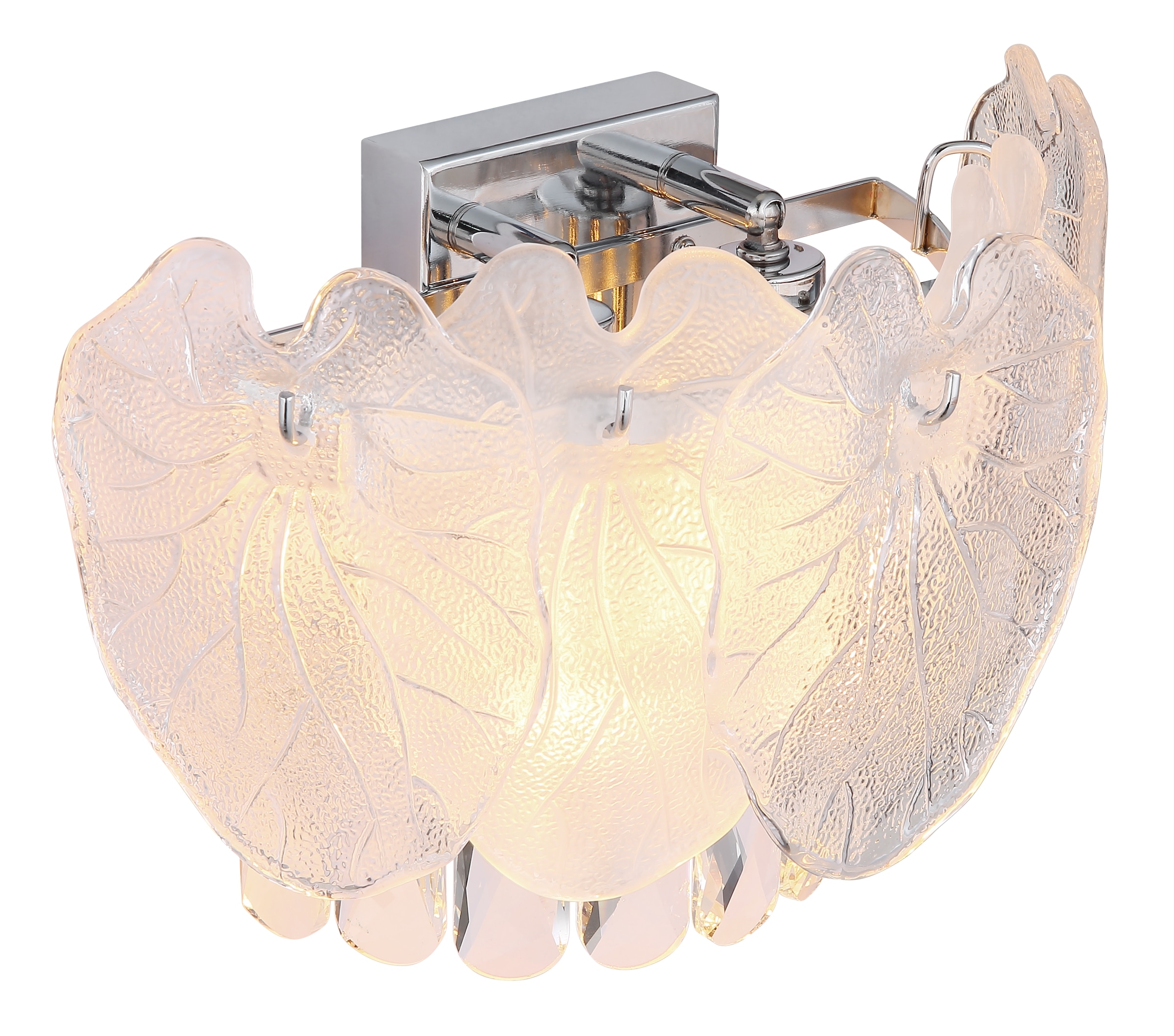 GLOBO LIGHTING Wandleuchte »BENJAMIN«, Leuchtmittel E14 | ohne Leuchtmittel, Wandlampe/Metall/Kristalle/klar/elegant/Wohnzimmer/Flur