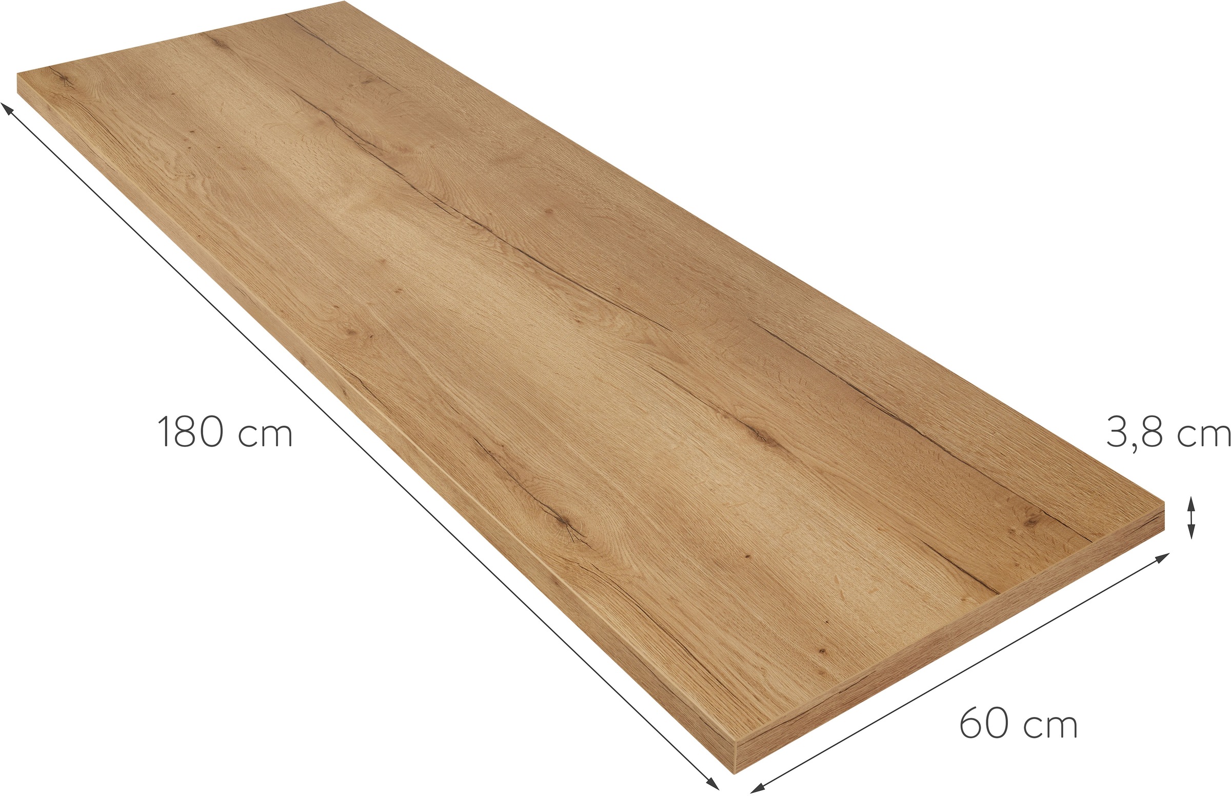 nobilia® elements Arbeitsplatte »"elements"«, in den Breiten 180cm, 210cm und 240cm