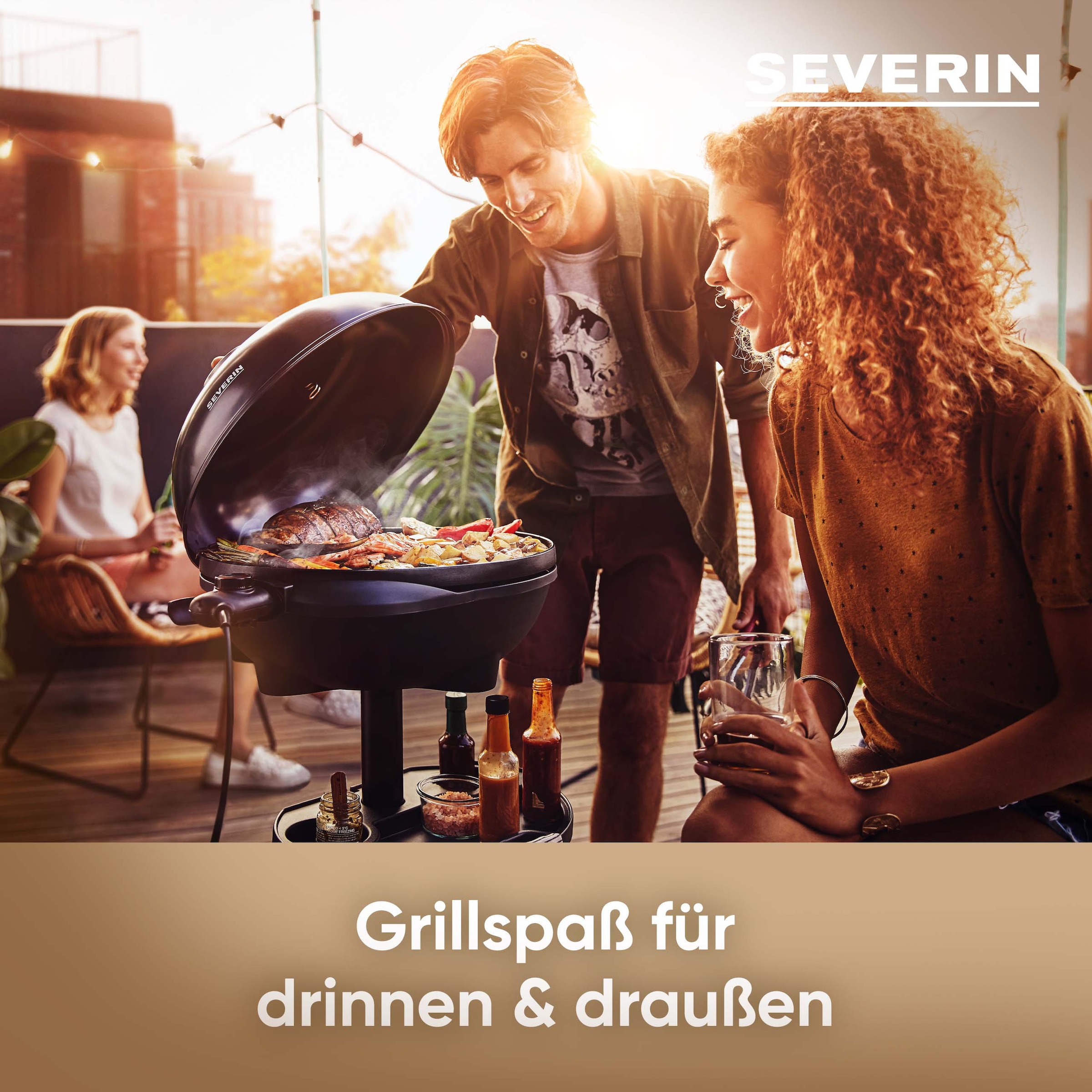 Severin Standgrill »PG 8541«, 2000 W, Elektrogrill mit Haube