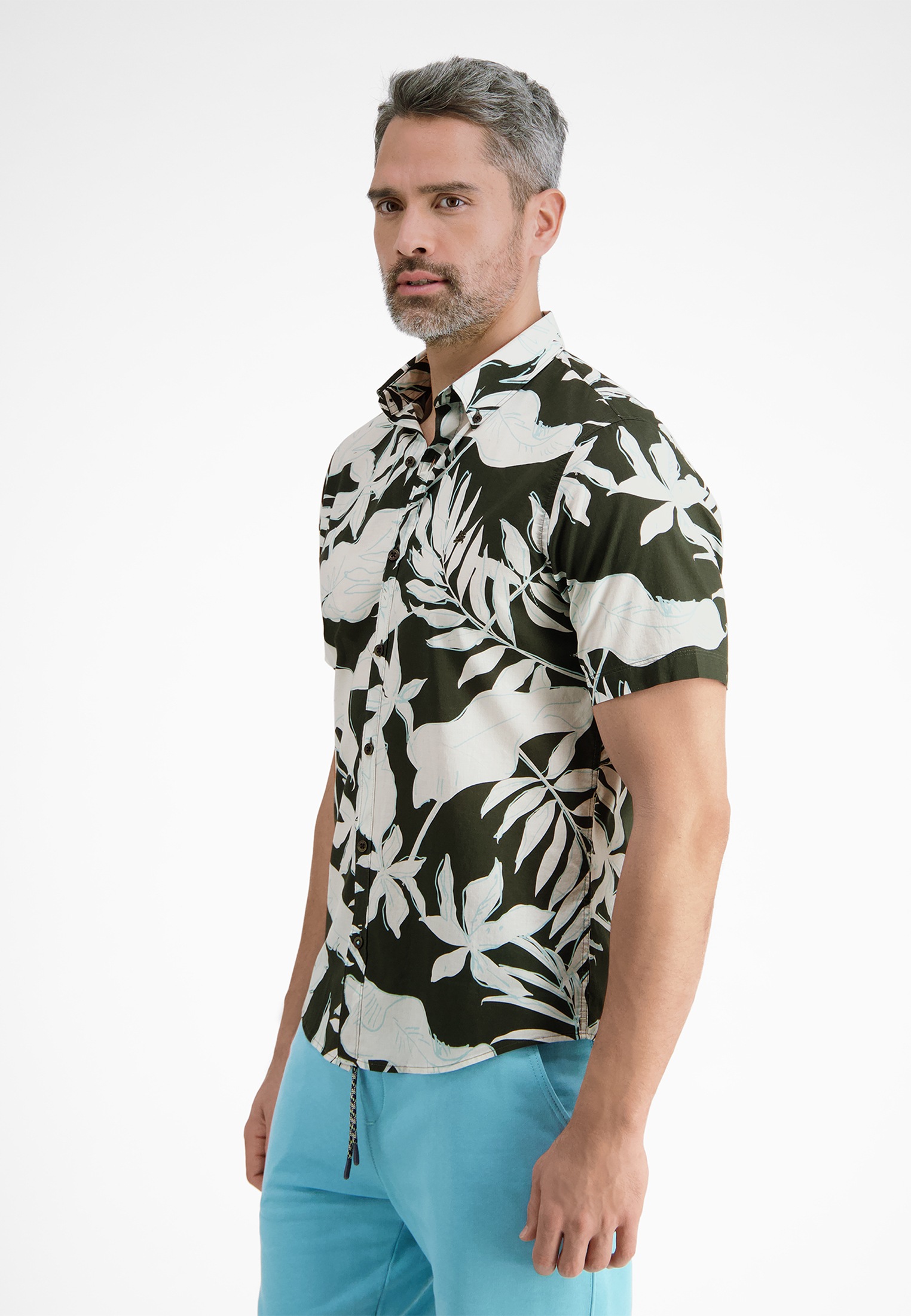 LERROS Kurzarmhemd »Halbarmhemd mit floralem Print«