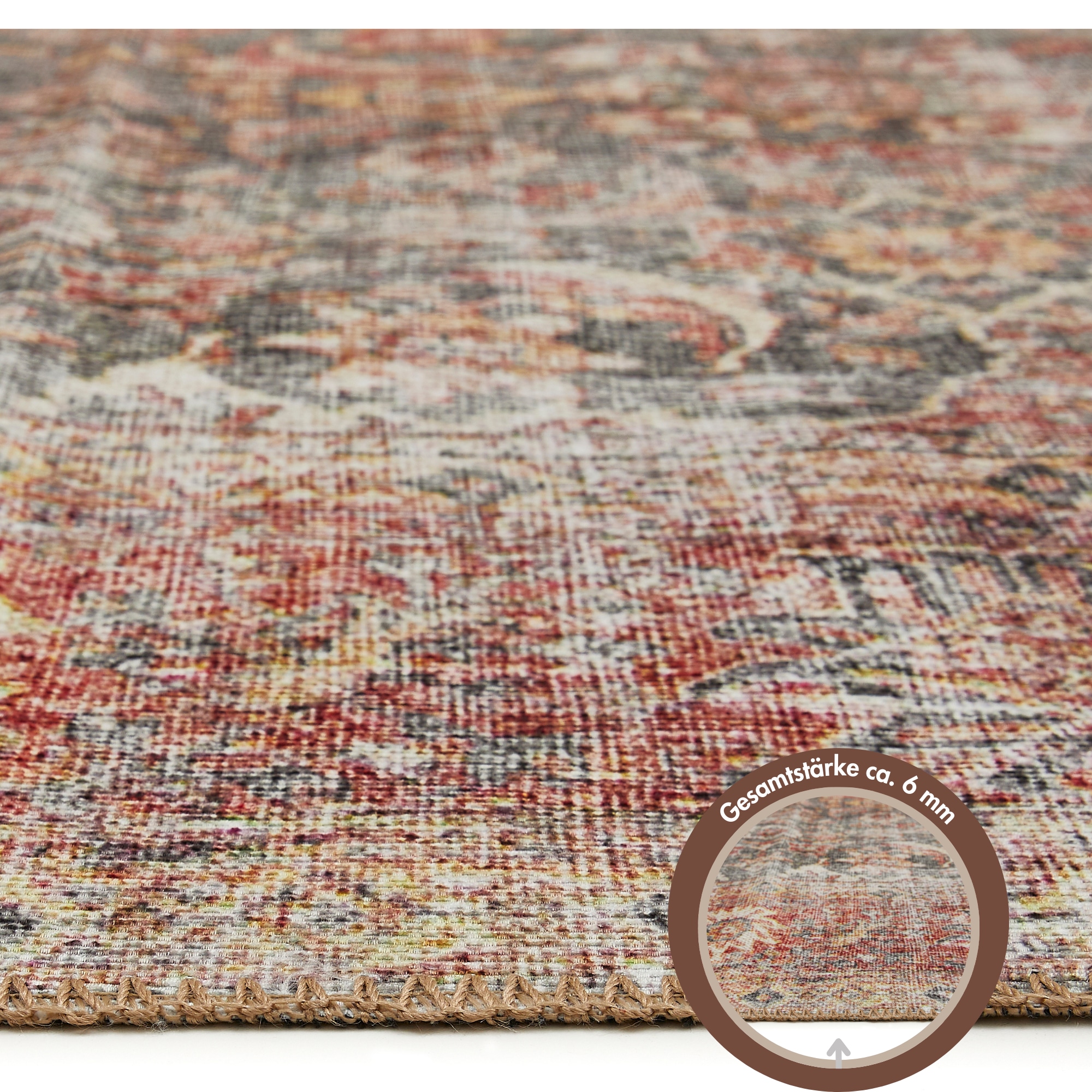 LUXOR living Teppich »Lago«, rechteckig, 6 mm Höhe, faltbarer Teppich, modernes Design, waschbar, In- und Outdoor geeignet