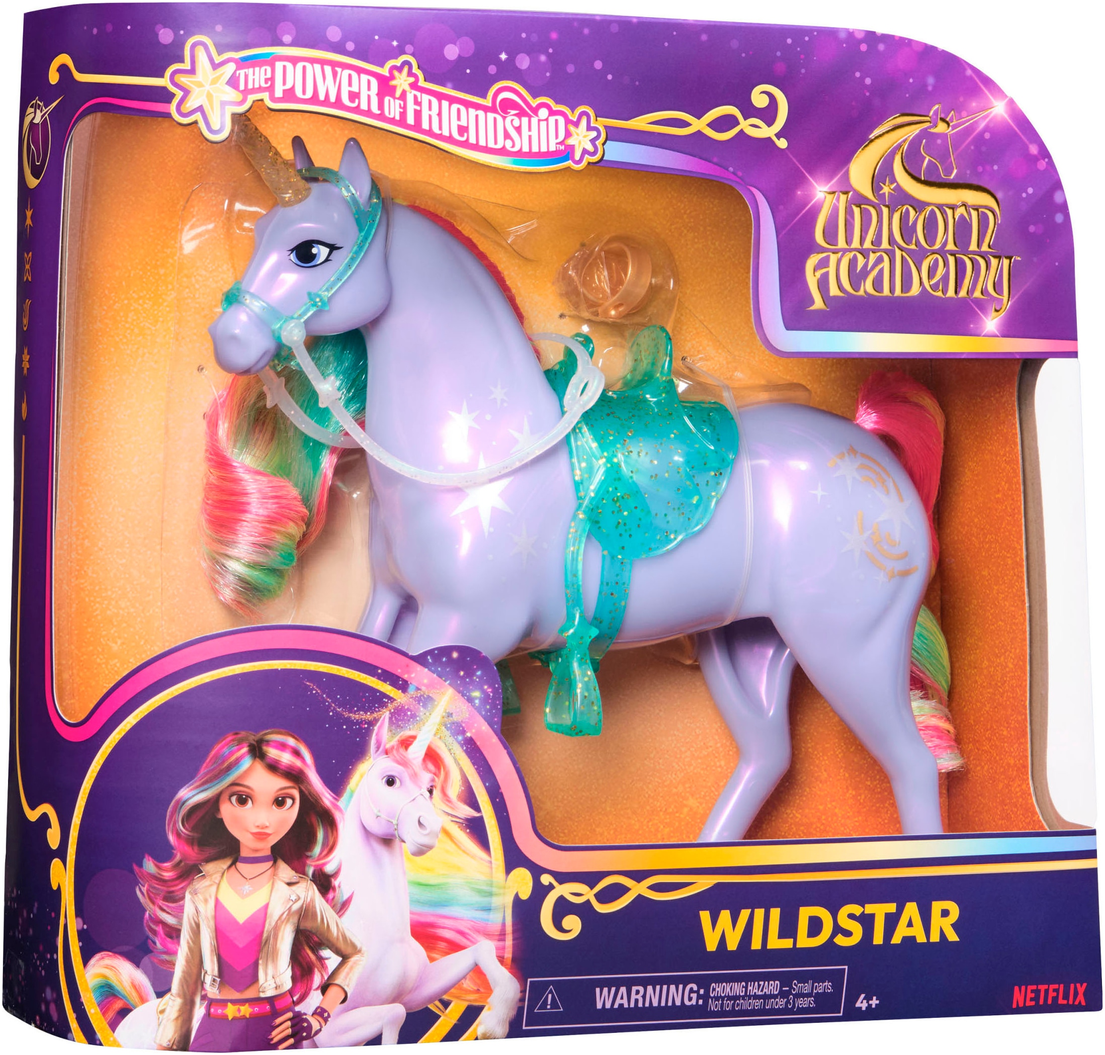 Spin Master Anziehpuppe »Unicorn Academy Einhorn Wildstar«, mit echter Mähne und Schweif