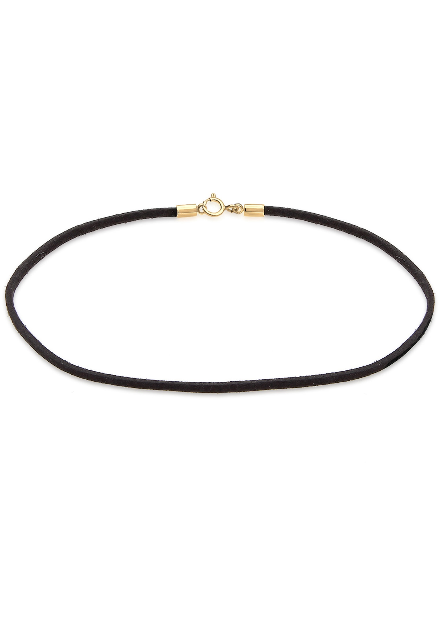 ELLI Damen Choker "Halskette Basic Trend Blogger Choker Velour 925 Silber", 45, ohne Stein, Silber 925 (Sterlingsilber), gold, Silber 925