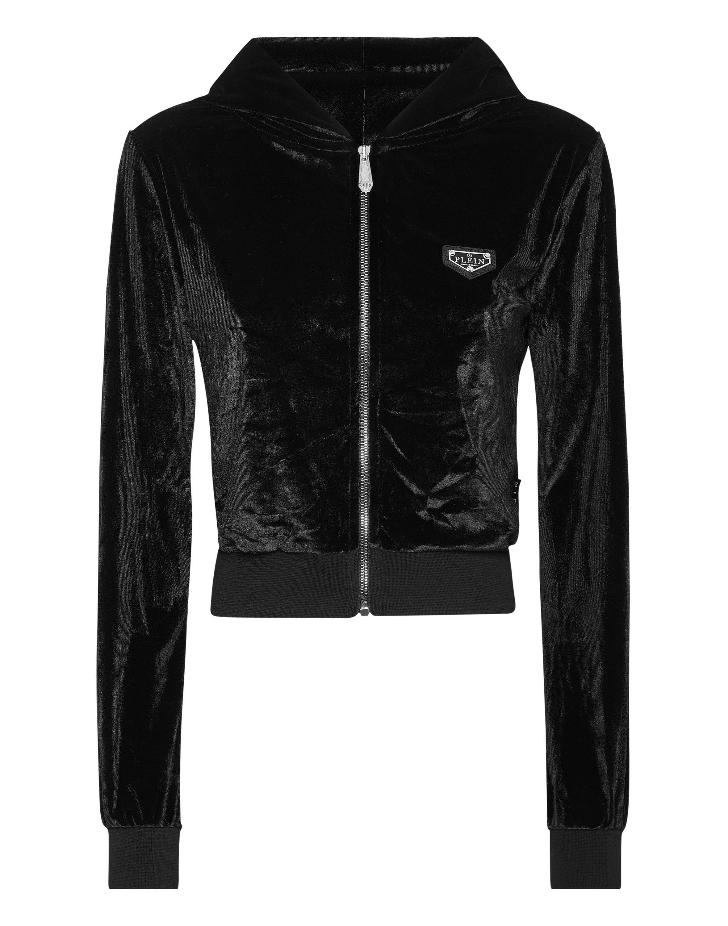 PHILIPP PLEIN Kapuzensweatjacke "Signature Mit Schmucksteinen" günstig online kaufen