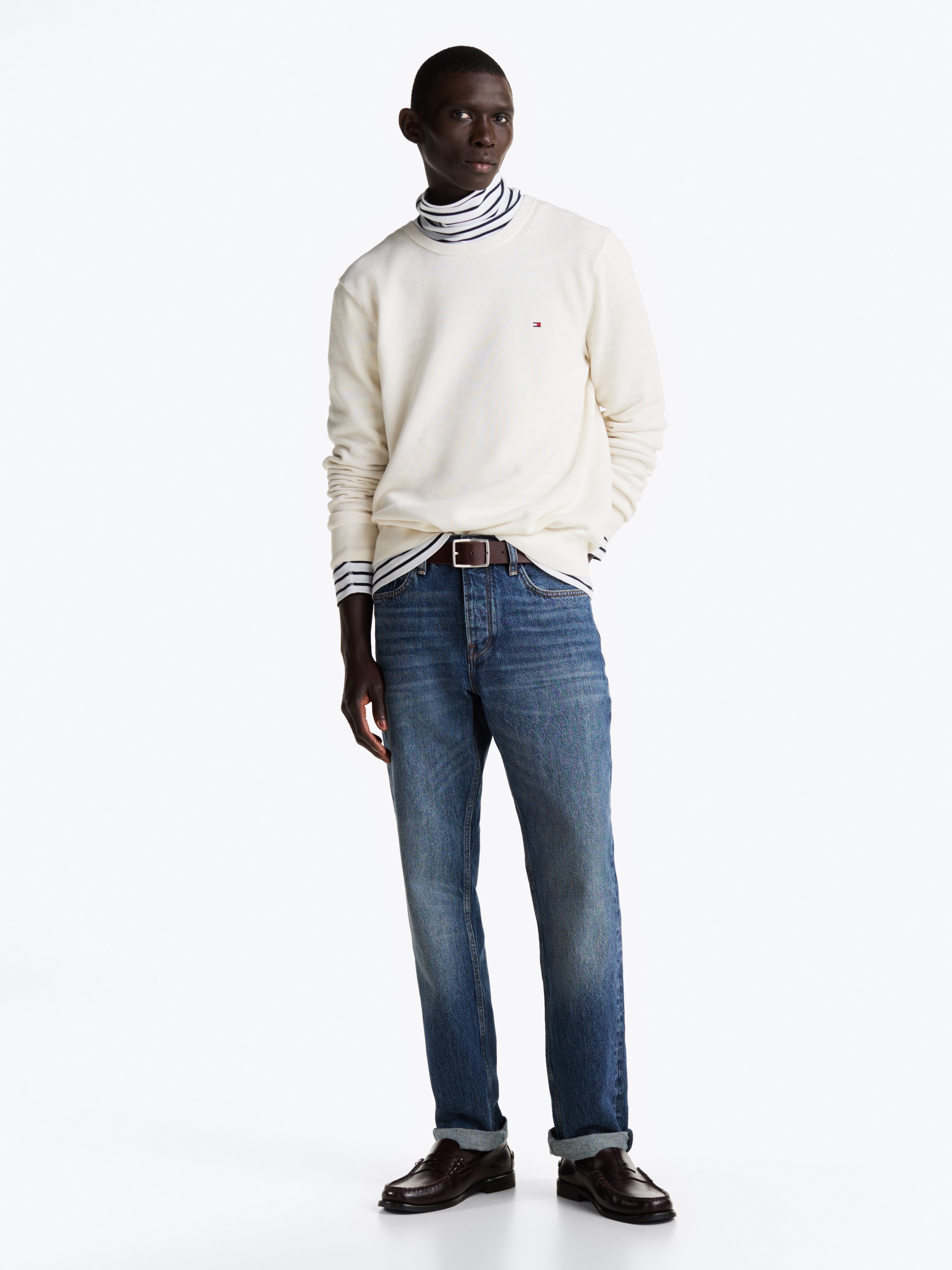 Tommy Hilfiger Rundhalspullover »ESSENTIAL STRUCTURE CREW NECK«, mit feiner Struktur