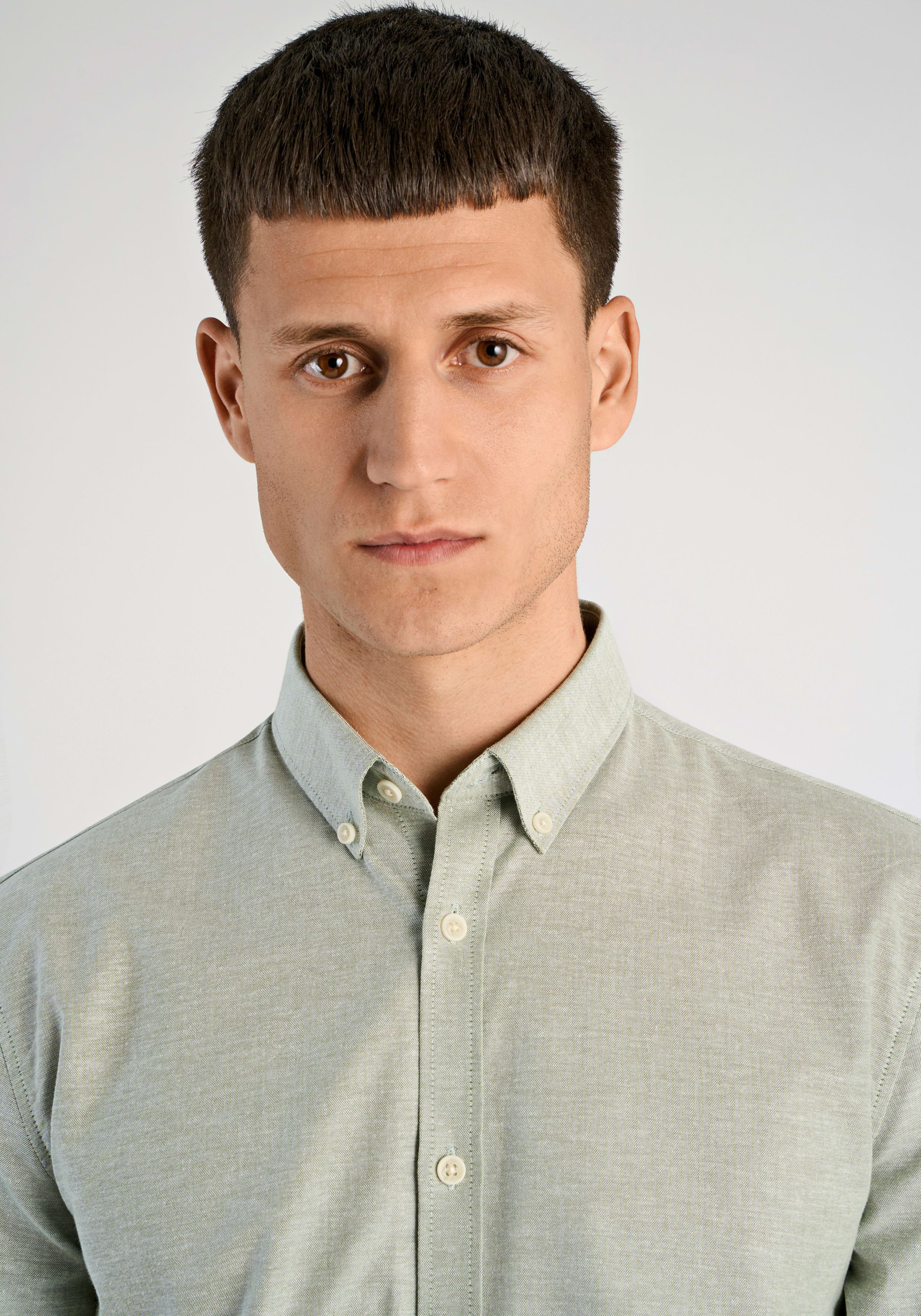 Thumbnail - LINDBERGH Langarmhemd mit Button-Down-Kragen