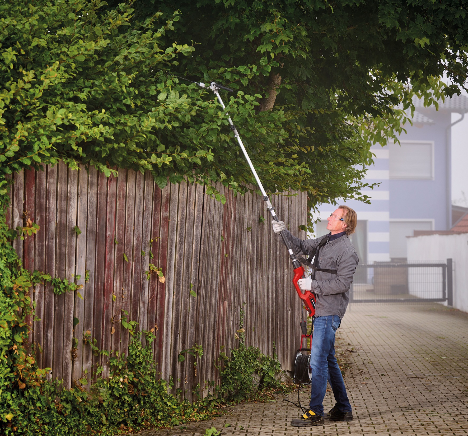 Einhell Elektro-Heckenschere »/ -Säge, GC-HC 90/2046 T« ()  48/20 cm Schwertlänge, Heckenschere/Astsäge mit Teleskopstiel