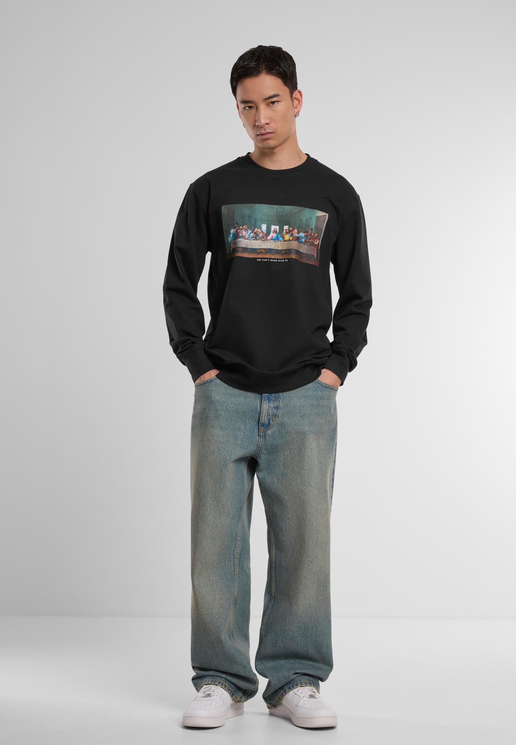 MisterTee Rundhalspullover »MisterTee Herren Can´t Hang With Us Crewneck«, (1 tlg.)