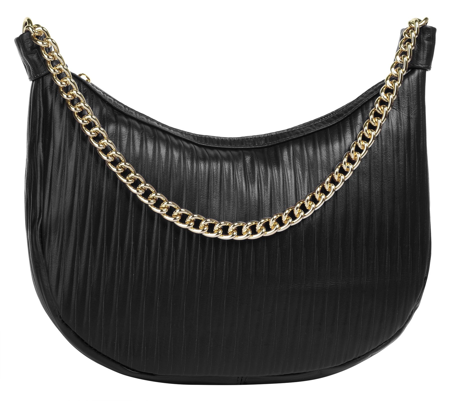 Umhängetasche CLUTY, Damen, Gr. B/H/T: 32cm x 22cm x 4cm onesize, schwarz, Leder, leicht glänzend, unifarben, Taschen Umhängetasche, echt Leder, Made in Italy 3
