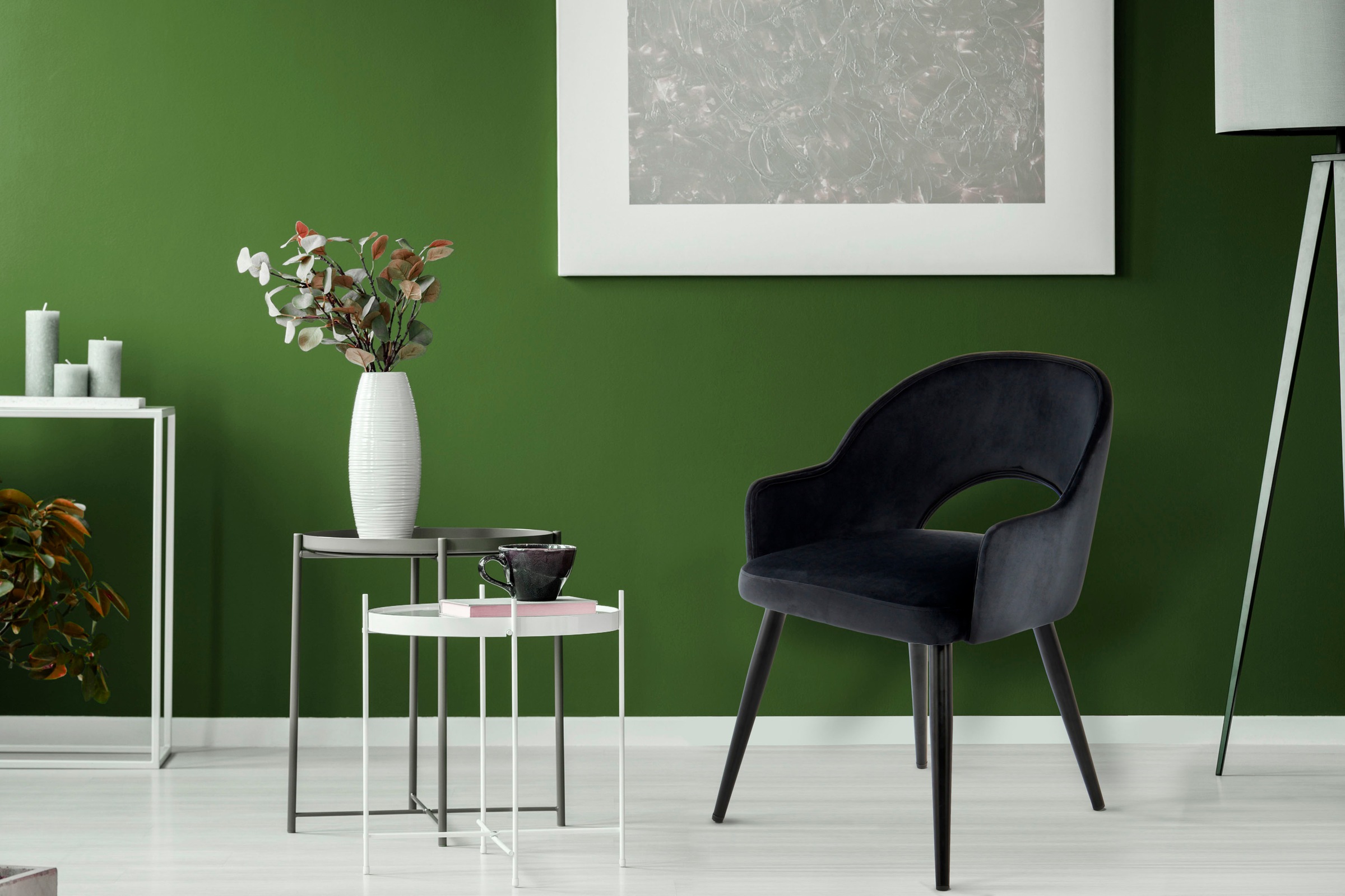 Kayoom Stuhl "Joris 110 2er-Set, einfarbiges Design,mit Retro-Charakter", ( günstig online kaufen